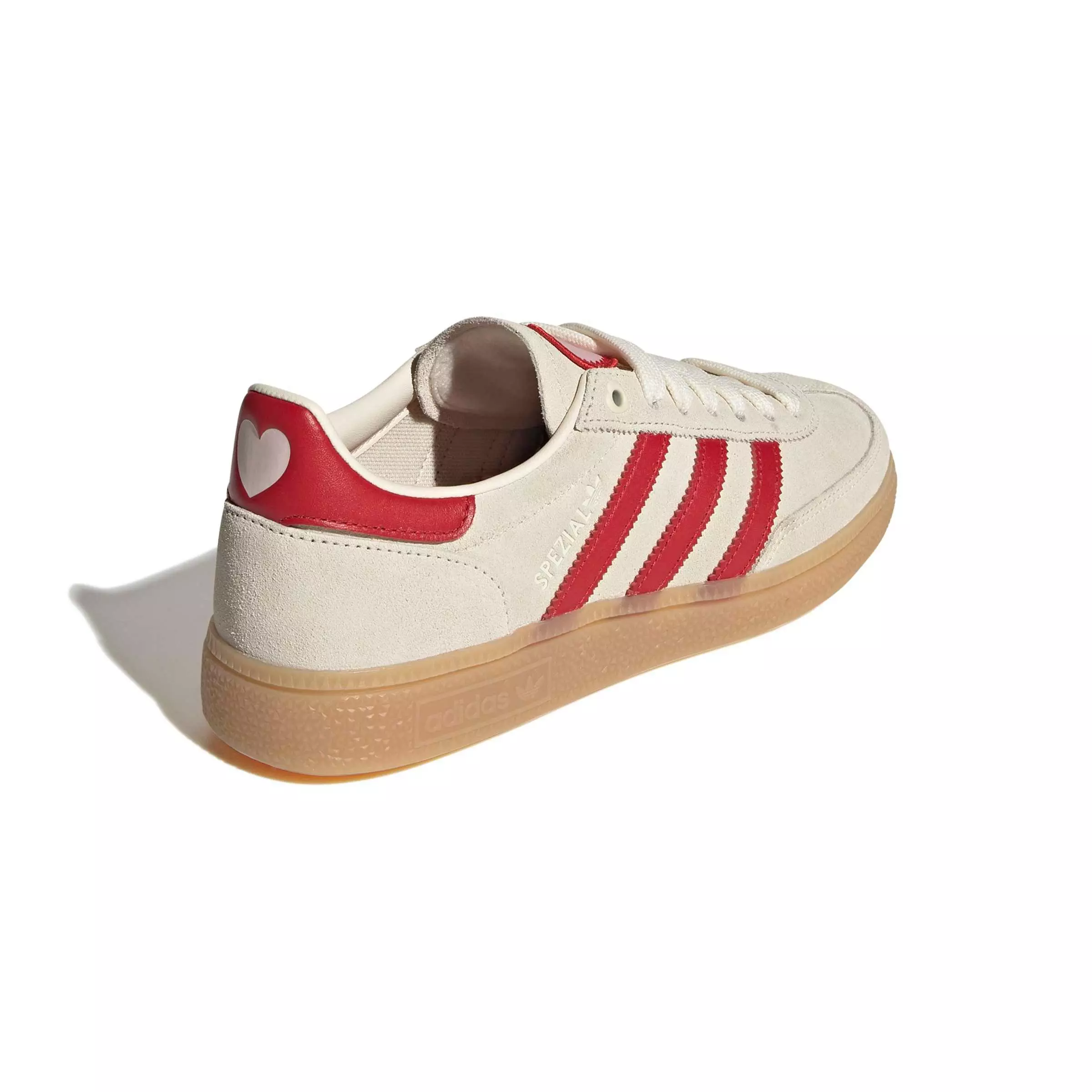 adidas Originals Handball Spezial "Cream White/Better Scarlet/Sandy Pink" Women's Shoe - CREAM/SCARLET/PINK