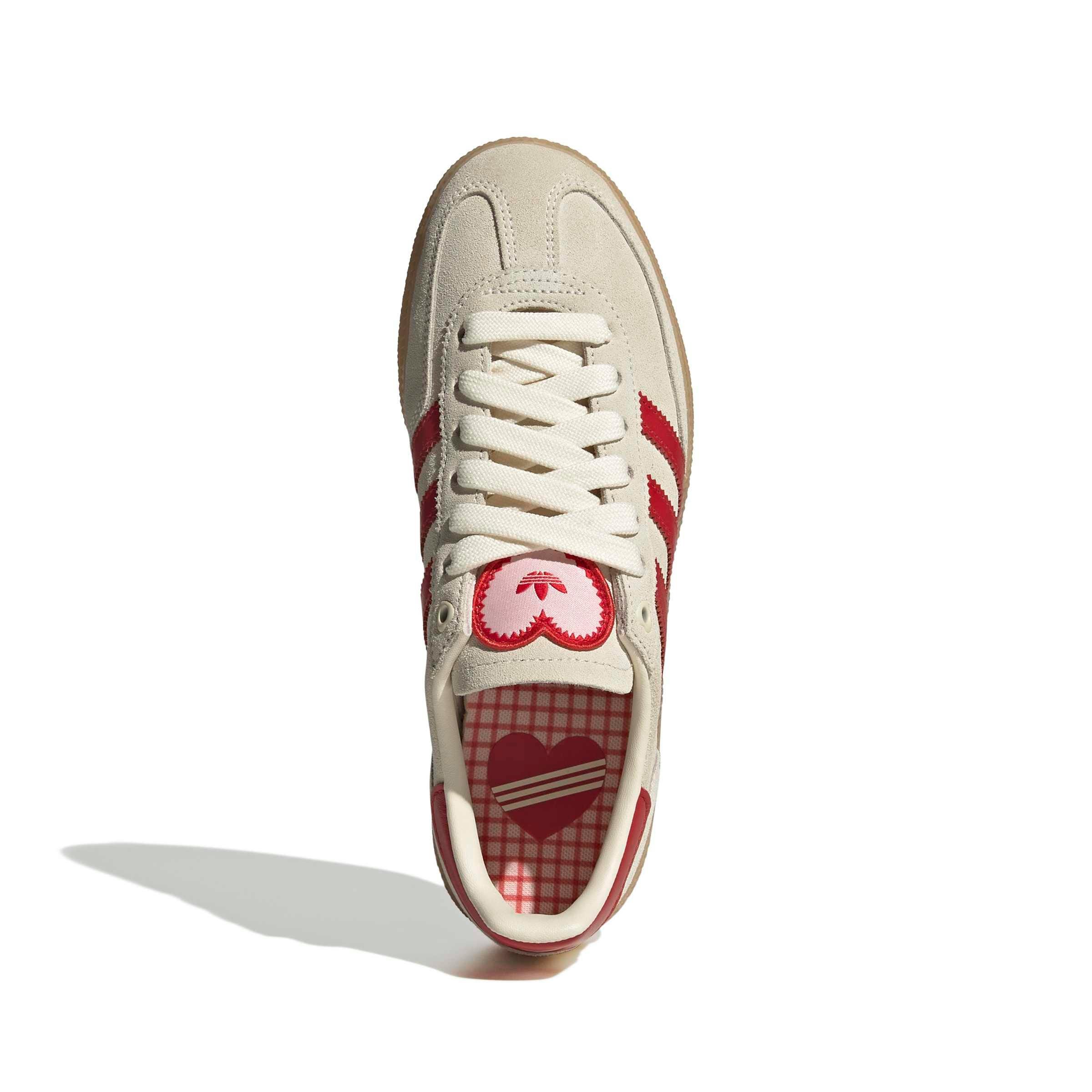 adidas Originals Handball Spezial "Cream White/Better Scarlet/Sandy Pink" Women's Shoe - CREAM/SCARLET/PINK Thumbnail View 5