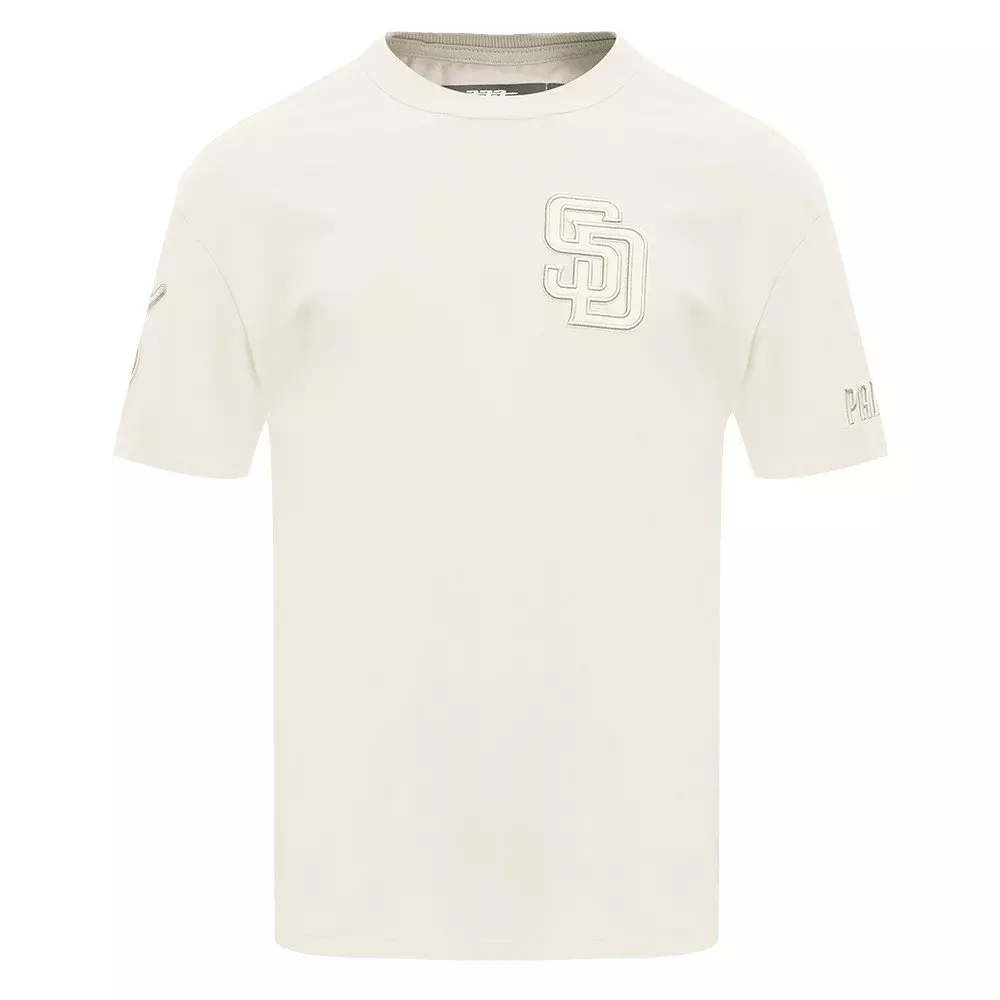 Pro Standard Men's MLB San Diego Padres Neutral Drop Shoulder Top - Eggshell - EGGSHELL
