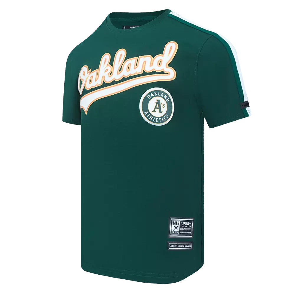 Pro Standard Men's Oakland Athletics Logo Pro Taping Top - Forest Green - FOREST GREEN