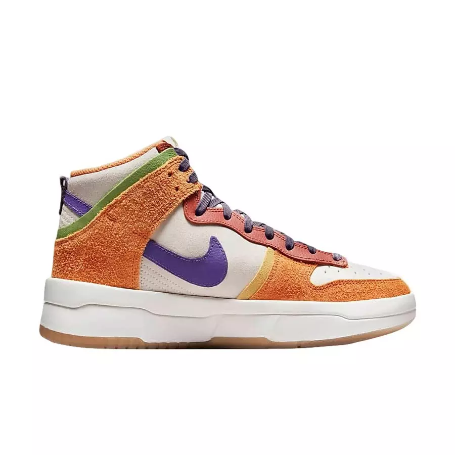 Nike Dunk High Up Premium "Sail/Harvest Moon/Hot Curry/Canyon Purple" Women's Shoe - SAIL/MOON/CURRY/PURPLE