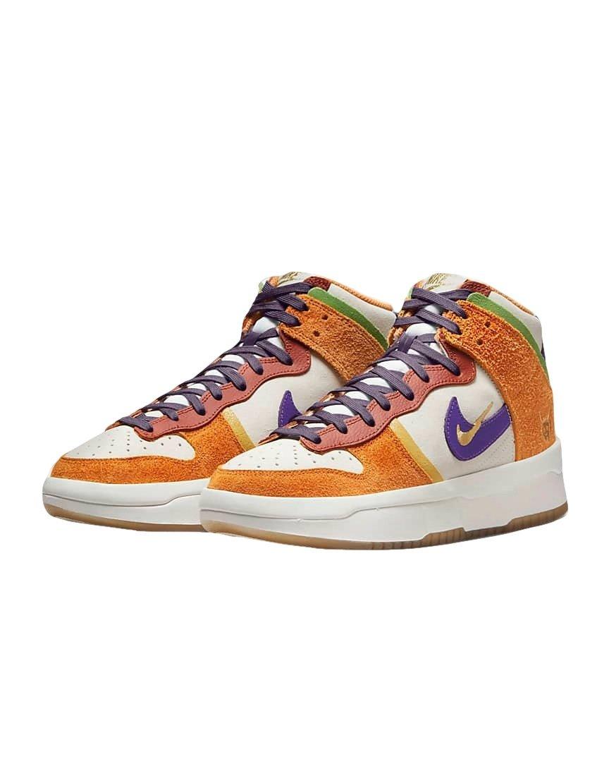 Nike Dunk High Up Premium "Sail/Harvest Moon/Hot Curry/Canyon Purple" Women's Shoe - SAIL/MOON/CURRY/PURPLE Thumbnail View 3