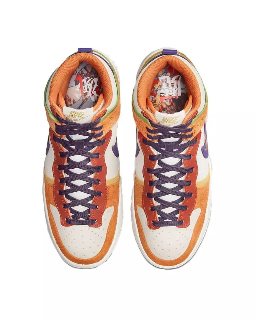 Nike Dunk High Up Premium "Sail/Harvest Moon/Hot Curry/Canyon Purple" Women's Shoe - SAIL/MOON/CURRY/PURPLE