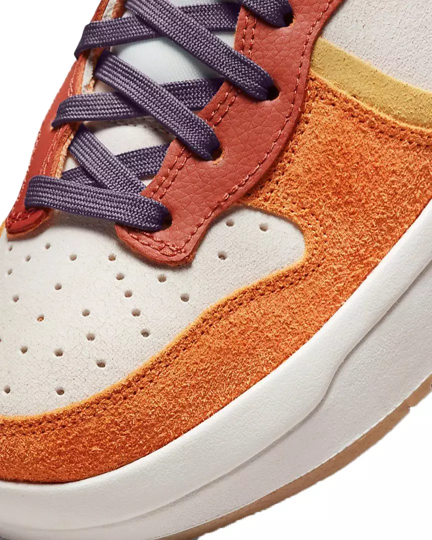 Nike Dunk High Up Premium "Sail/Harvest Moon/Hot Curry/Canyon Purple" Women's Shoe - SAIL/MOON/CURRY/PURPLE