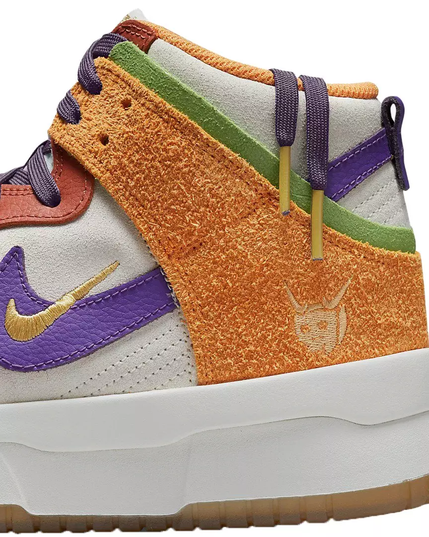 Nike Dunk High Up Premium "Sail/Harvest Moon/Hot Curry/Canyon Purple" Women's Shoe - SAIL/MOON/CURRY/PURPLE