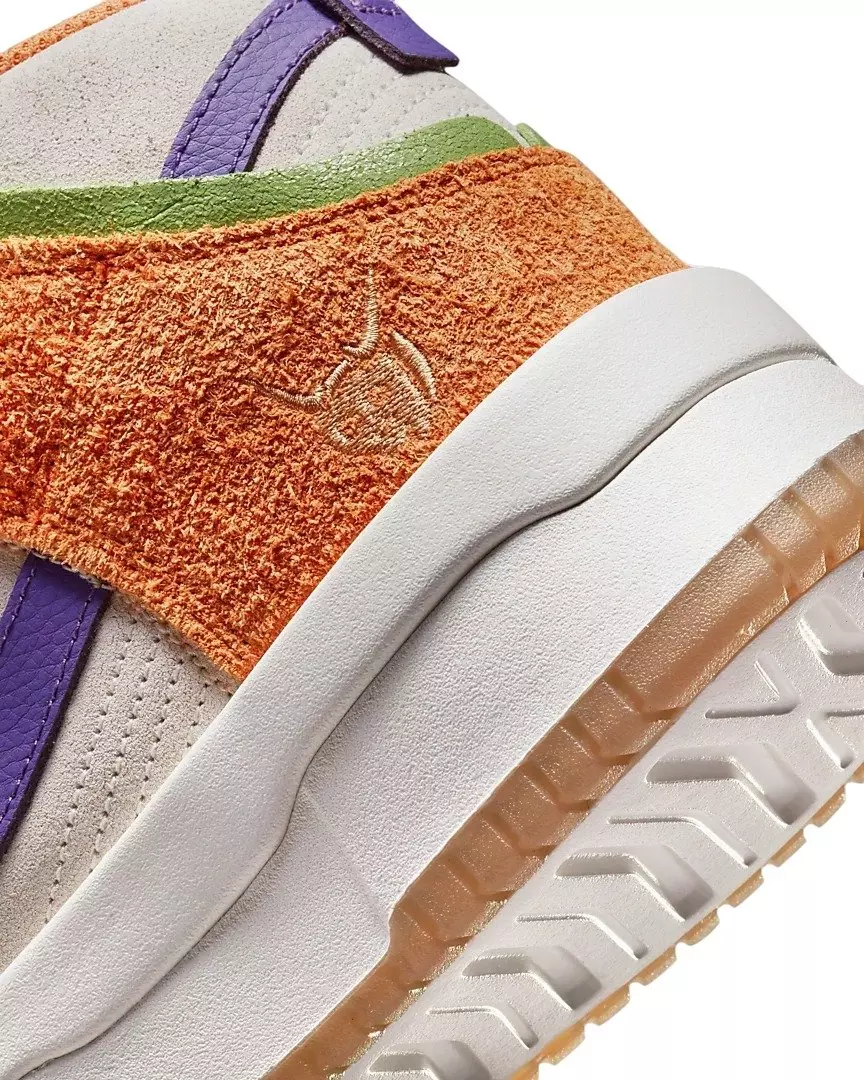 Nike Dunk High Up Premium "Sail/Harvest Moon/Hot Curry/Canyon Purple" Women's Shoe - SAIL/MOON/CURRY/PURPLE