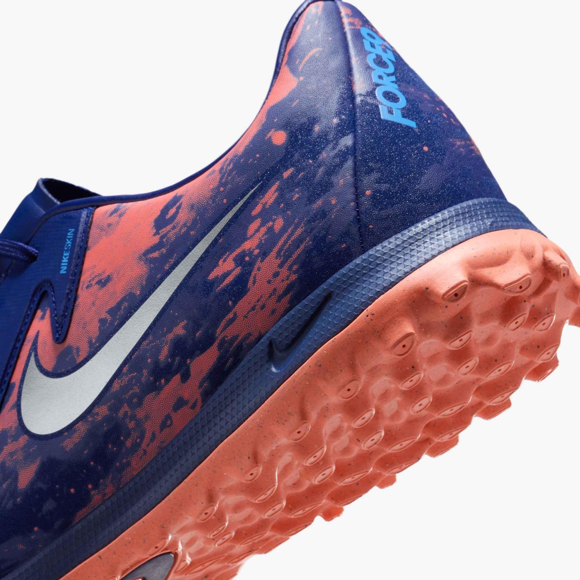 Nike Phantom GX 2 Academy Turf "Blue Void/Chrome" Men's Soccer Shoe - BLUE/CHROME Thumbnail View 7