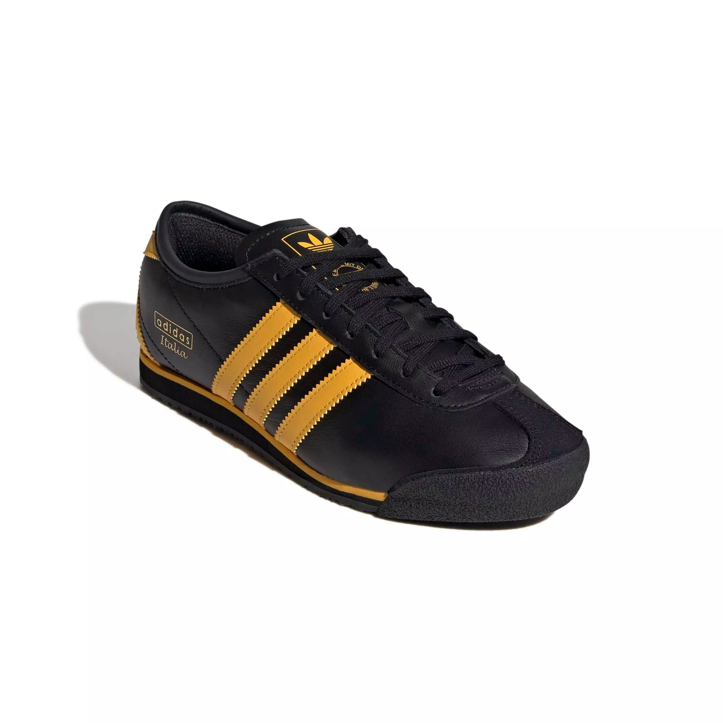 adidas Originals Italia 70s "Core Black/Crew Yellow/Gold Metallic" Women's Shoe - BLACK/YELLOW/GOLD