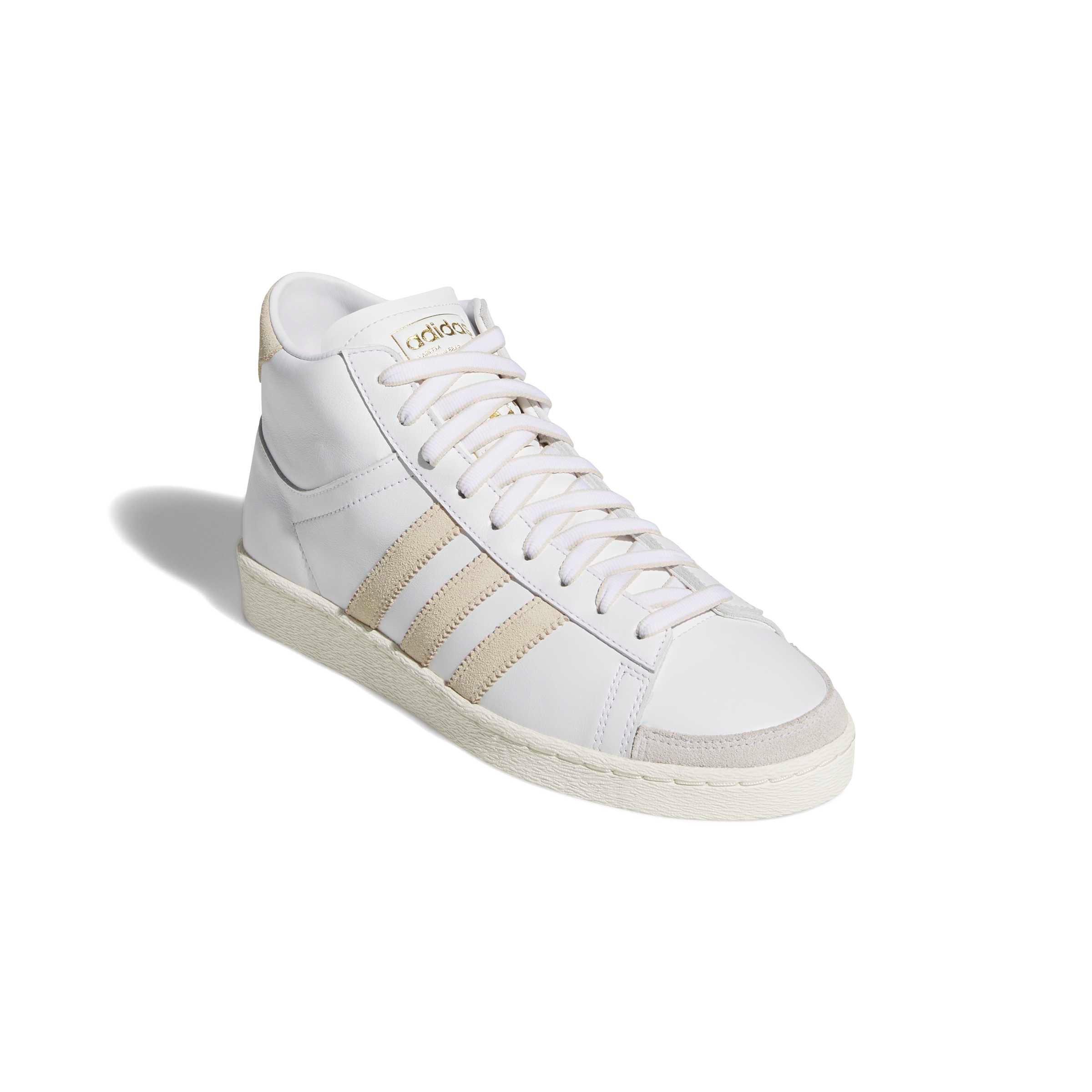 adidas Jabbar Hi "Ftwr White/Crystal Linen/Off White" Women's Shoe - WHITE/LINEN/OFF WHITE Thumbnail View 3
