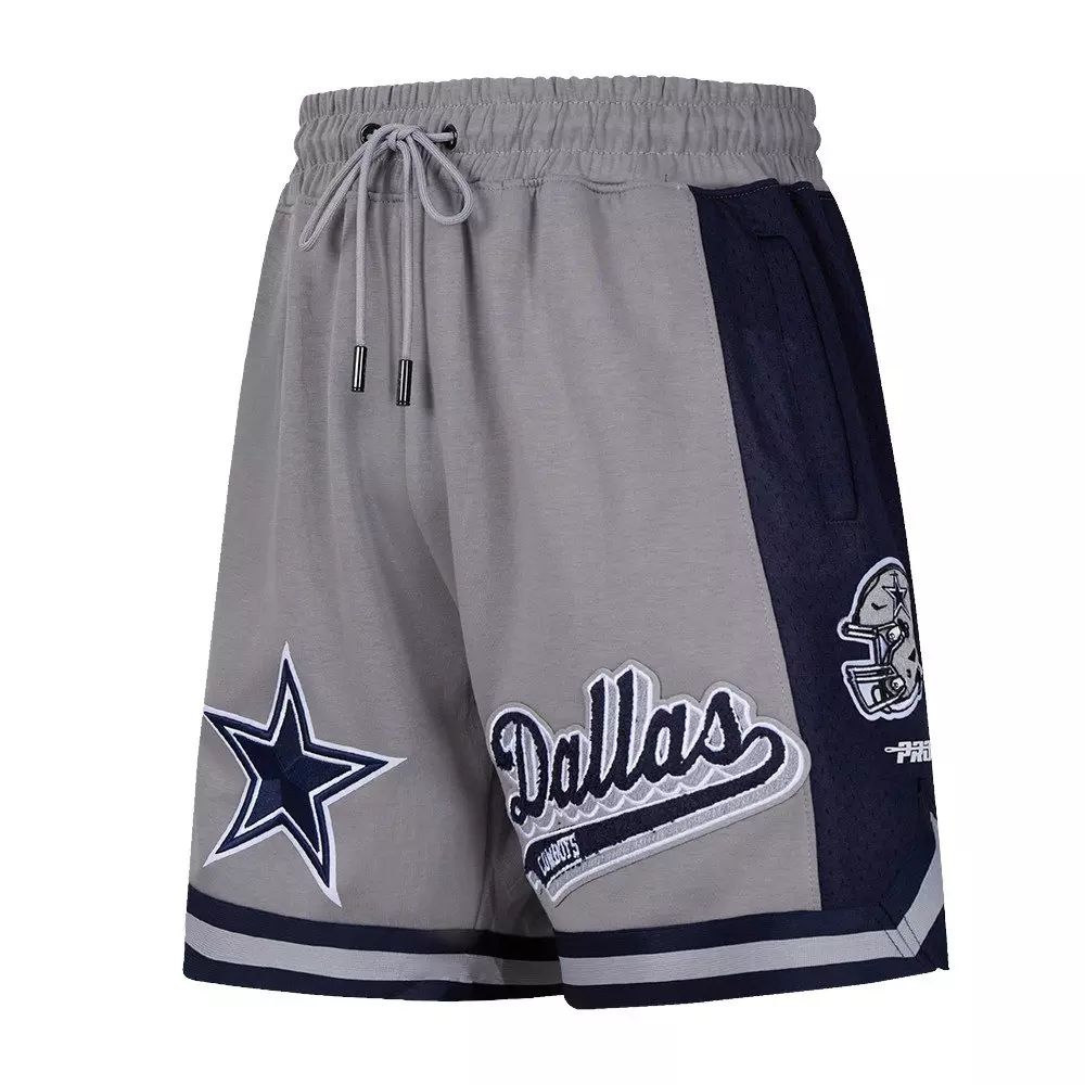 Pro Standard Men's NFL Dallas Cowboys Script Tail Double Knit 2.0 Short - Grey/Navy - GREY/NAVY