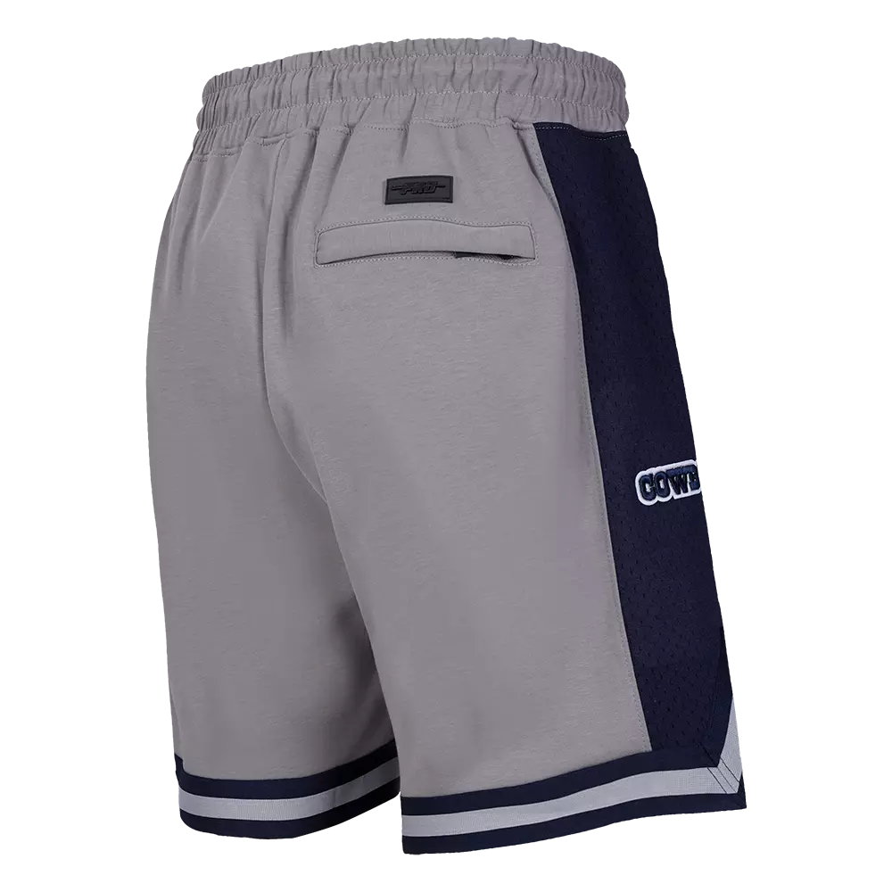 Pro Standard Men's NFL Dallas Cowboys Script Tail Double Knit 2.0 Short - Grey/Navy - GREY/NAVY