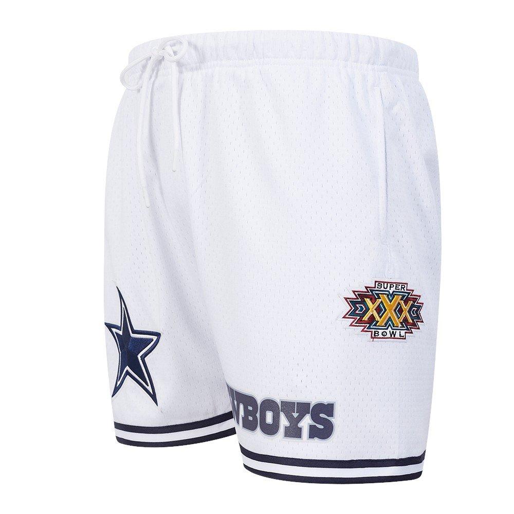 Pro Standard Men's NFL Dallas Cowboys Logo Classic Mesh Short - White/Navy - WHITE/NAVY