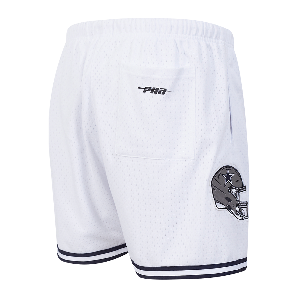 Pro Standard Men's NFL Dallas Cowboys Logo Classic Mesh Short - White/Navy - WHITE/NAVY