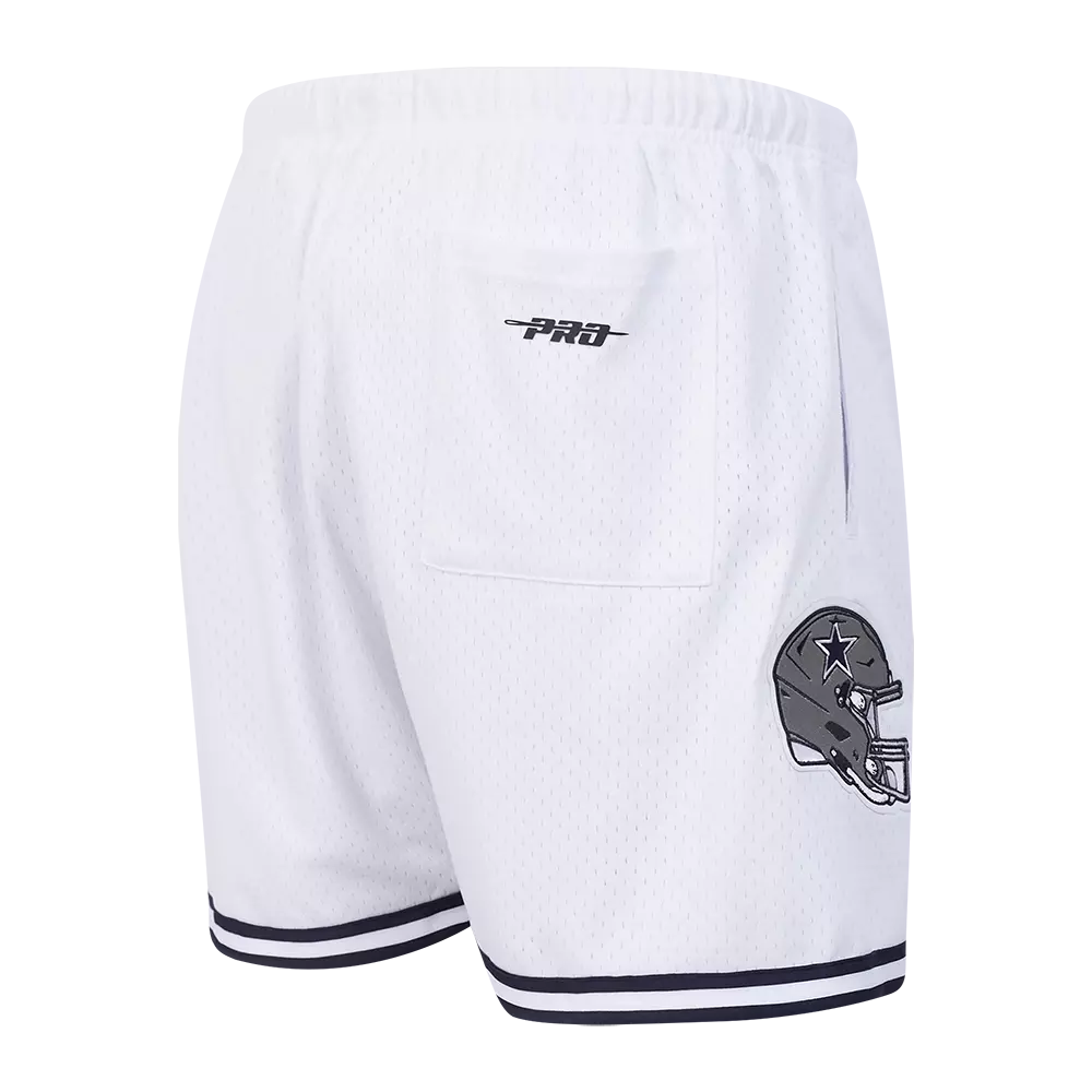 Pro Standard Men's NFL Dallas Cowboys Logo Classic Mesh Short - White/Navy - WHITE/NAVY
