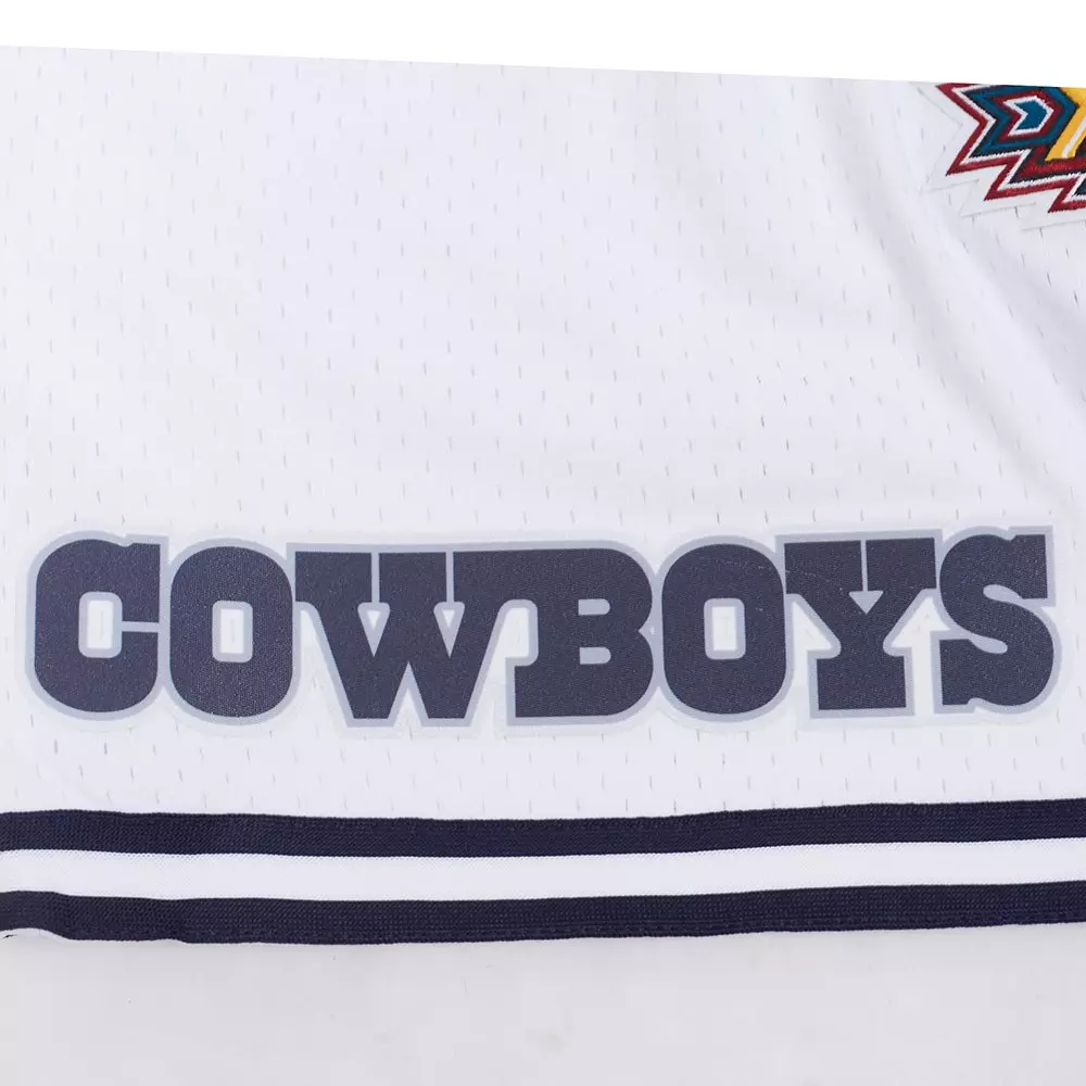 Pro Standard Men's NFL Dallas Cowboys Logo Classic Mesh Short - White/Navy - WHITE/NAVY