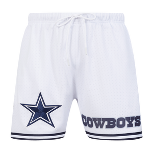 Pro Standard Men's NFL Dallas Cowboys Logo Classic Mesh Short - White/Navy - WHITE/NAVY
