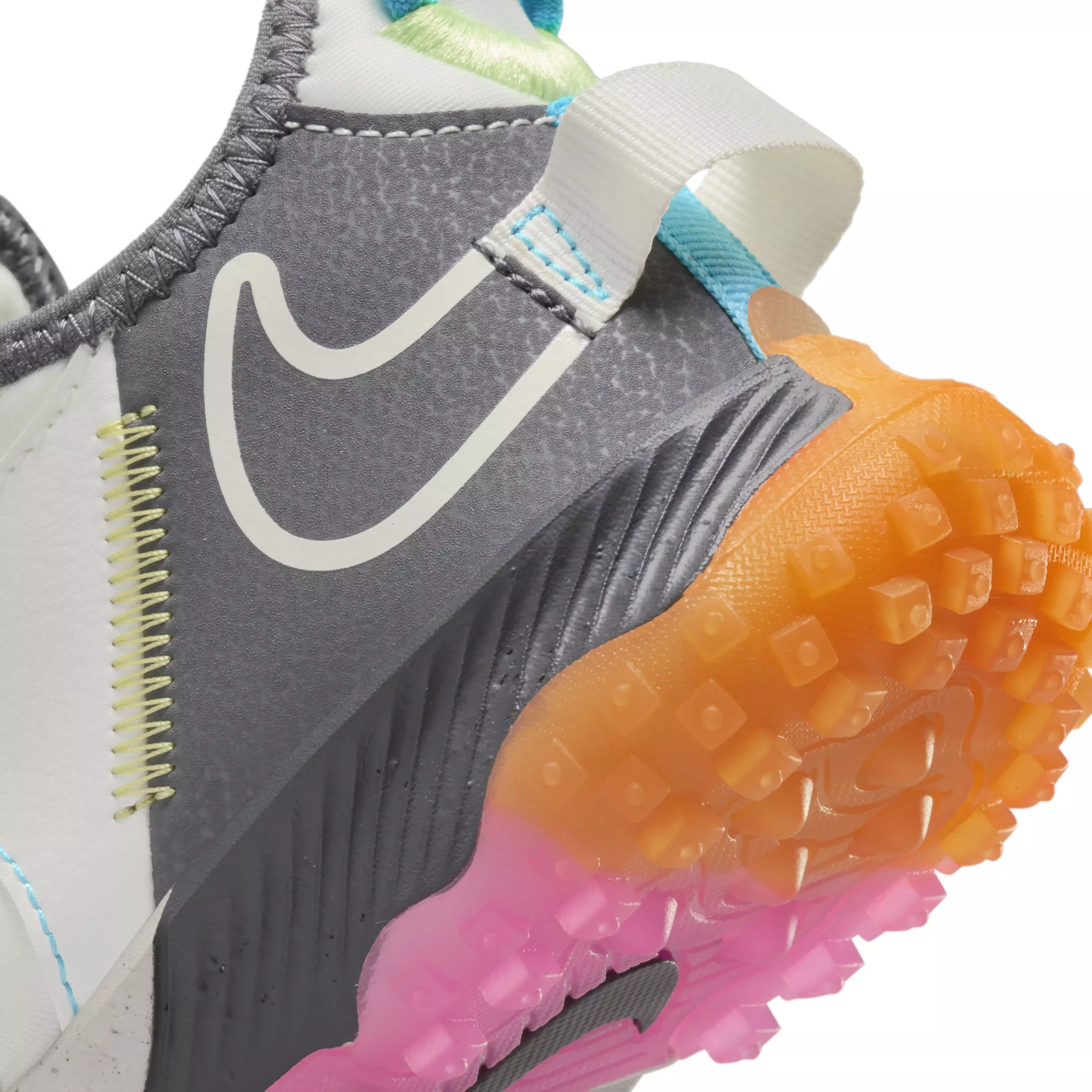 Nike Future Field "Sail/Sonic Yellow/Hyper Pink/Dark Grey" Boys' Football Cleat - SAIL/YELLOW/PINK/DK GREY