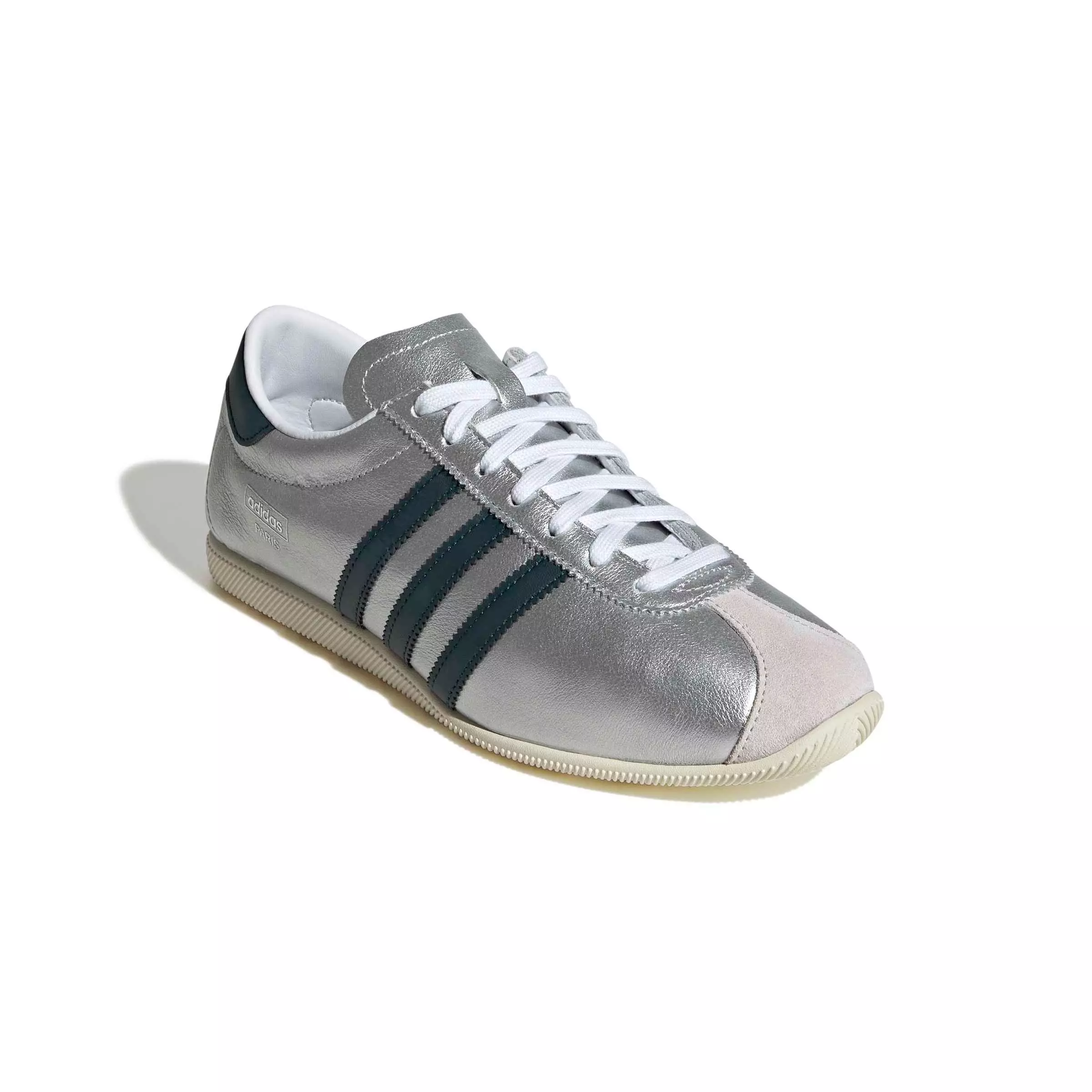 adidas Originals Paris "Silver Metallic/Aurora Ivy/Cream White" Women's Shoe - SILVER/IVY/CREAM