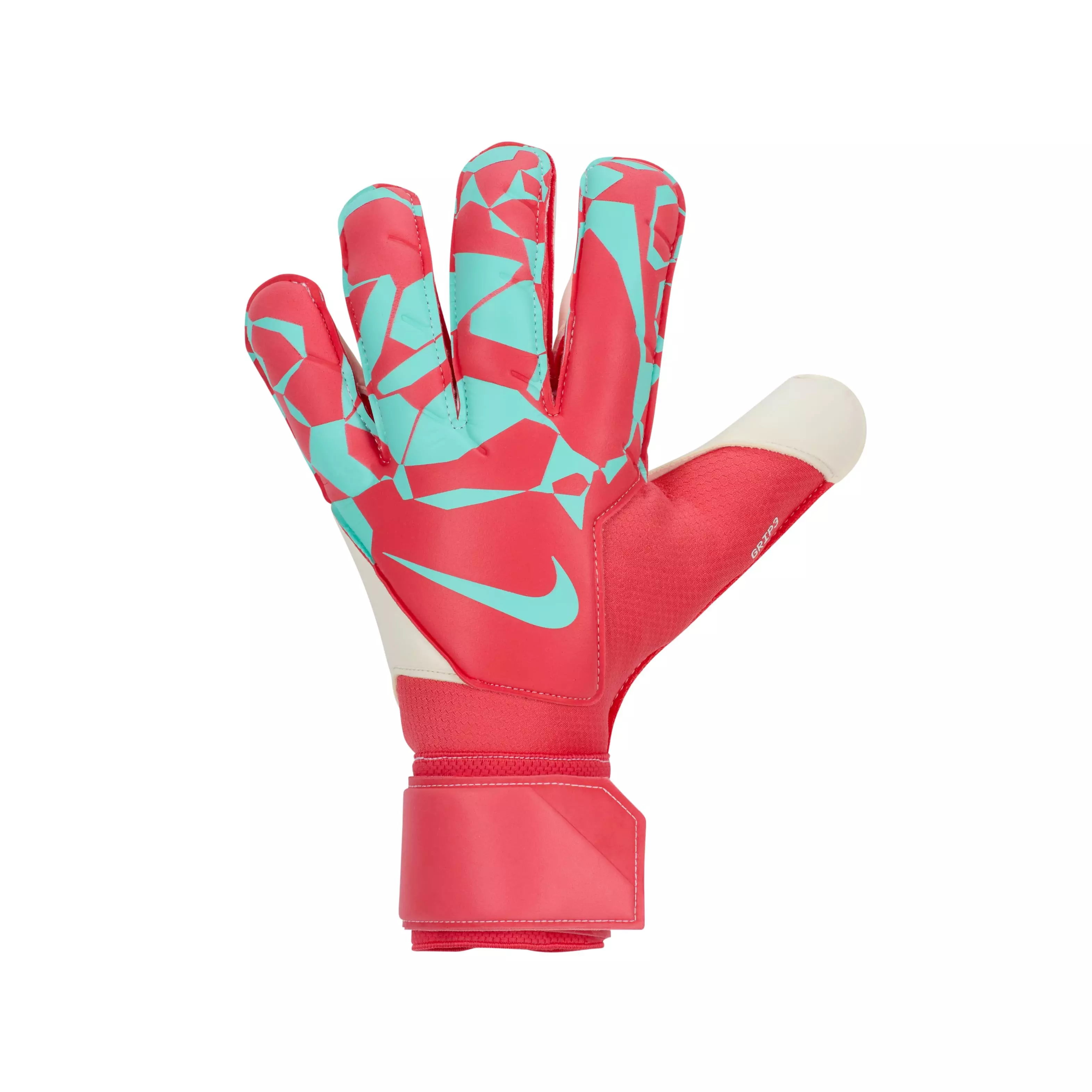 Nike Grip3 Soccer Goalkeeper Gloves-Ember Glow/Aurora Green/Aurora Green - EMBER/GREEN/GREEN