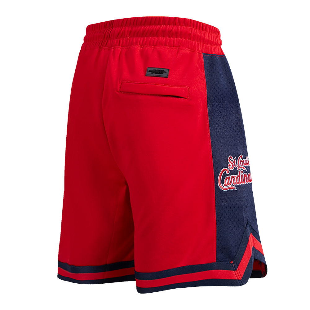 Pro Standard Men's MLB St. Louis Cardinals Script Tail Double Knit 2.0 Short - Red/Navy - RED/NAVY