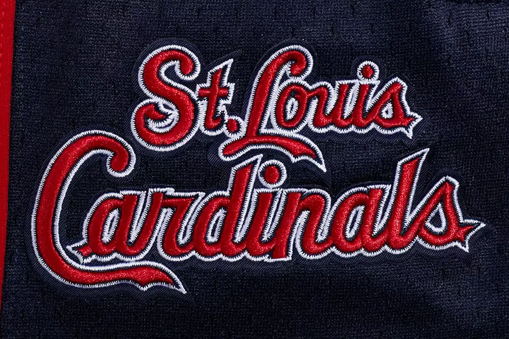 Pro Standard Men's MLB St. Louis Cardinals Script Tail Double Knit 2.0 Short - Red/Navy - RED/NAVY