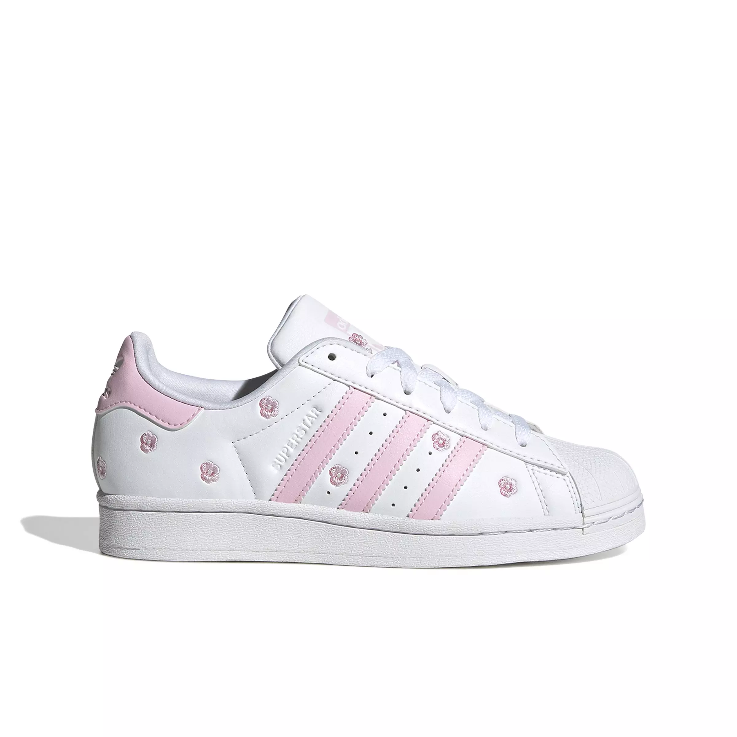 adidas Originals Superstar "Ftwr White/Clear Pink/Ftwr White" Grade School Girls' Shoe - WHITE/PINK/WHITE