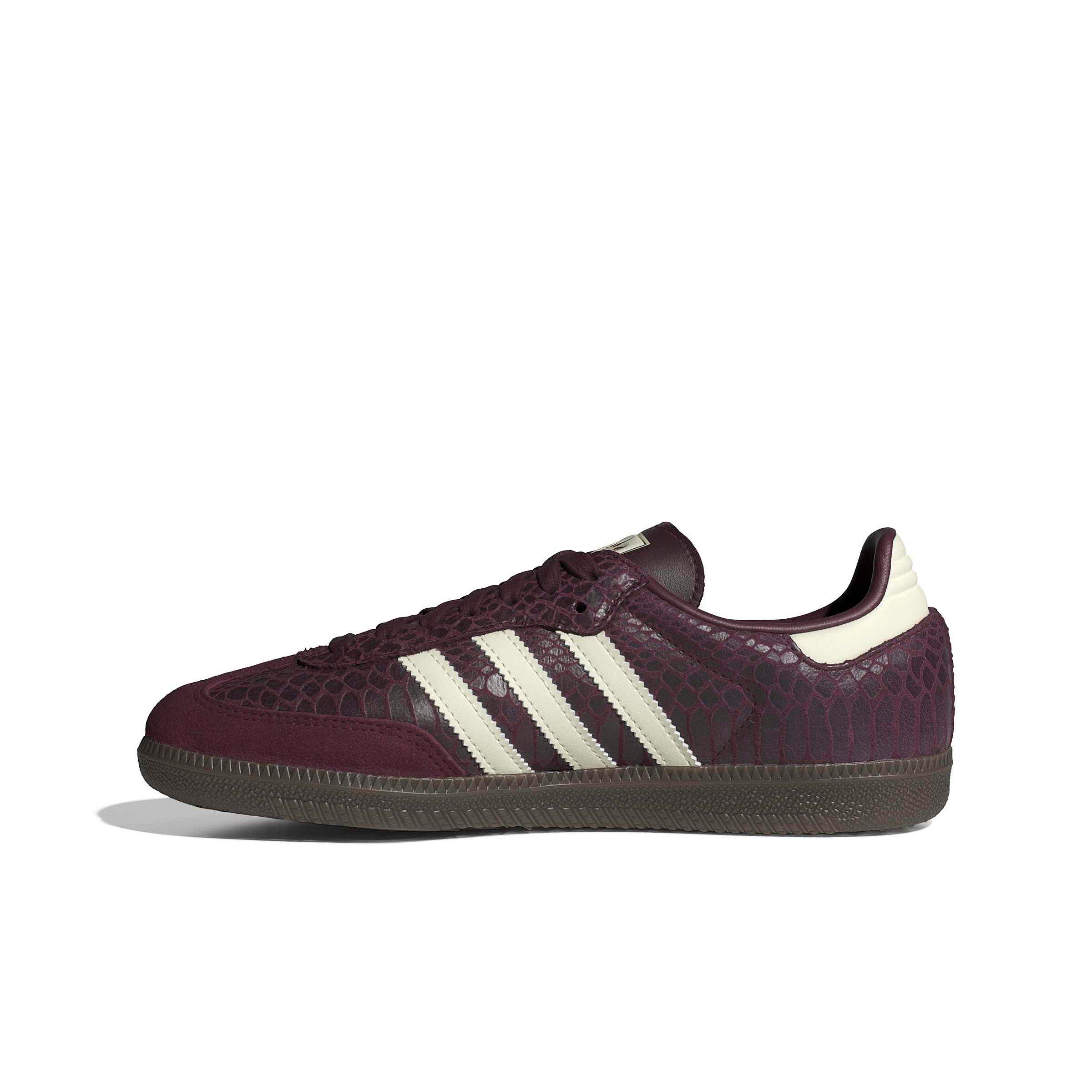 adidas Originals Samba OG "Maroon/Cream White/Gold Metallic" Women's Shoe - MAROON/CREAM/GOLD Thumbnail View 2