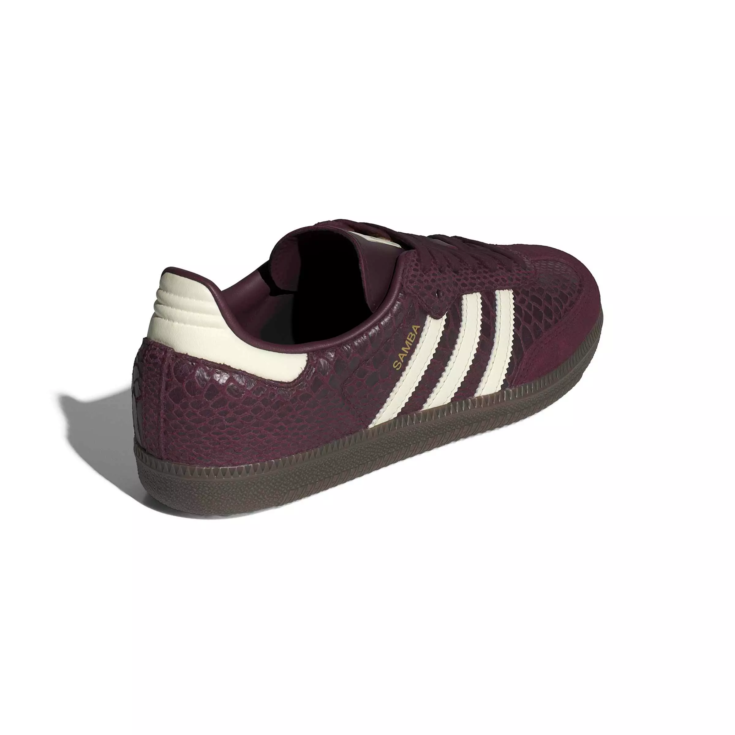 adidas Originals Samba OG "Maroon/Cream White/Gold Metallic" Women's Shoe - MAROON/CREAM/GOLD