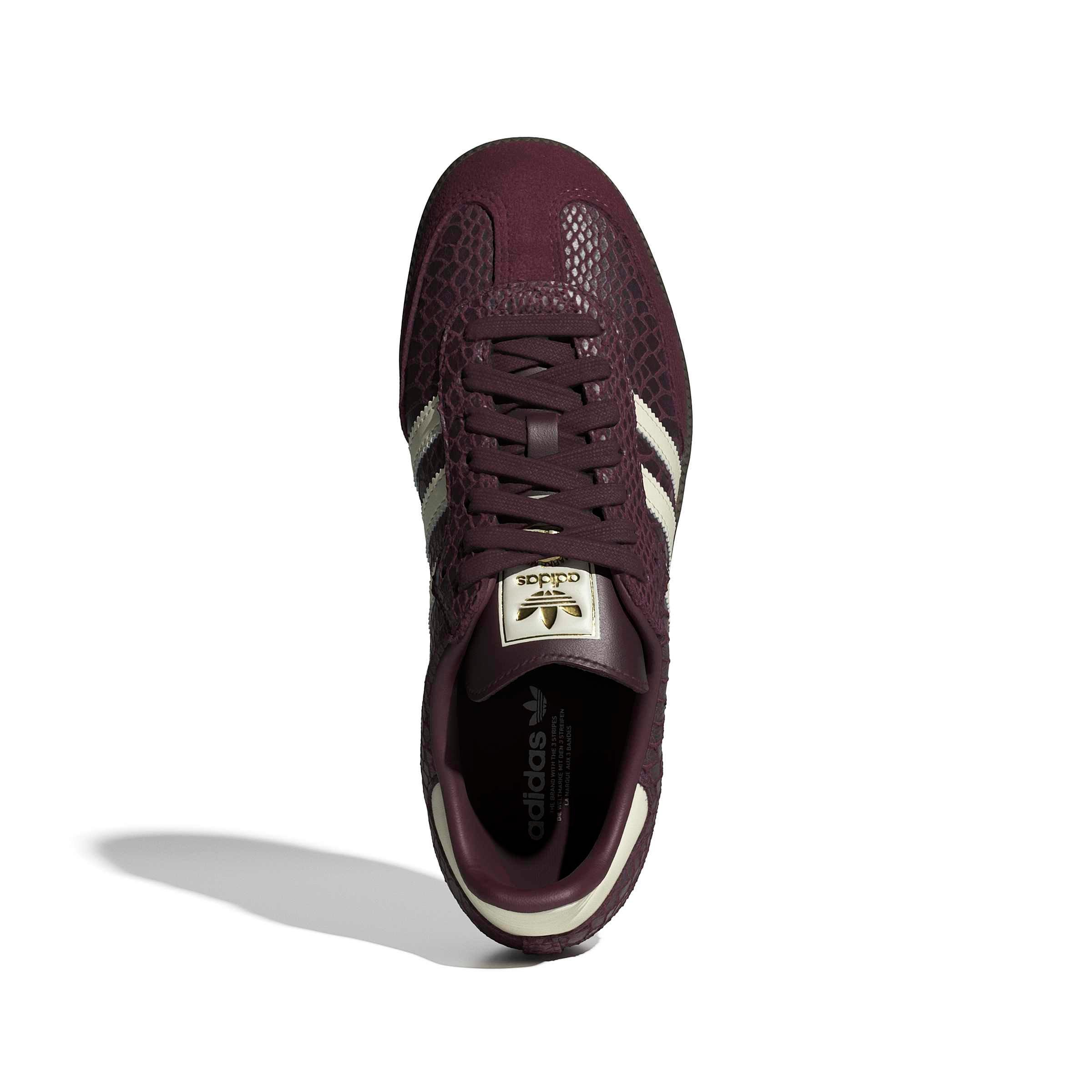 adidas Originals Samba OG "Maroon/Cream White/Gold Metallic" Women's Shoe - MAROON/CREAM/GOLD Thumbnail View 5