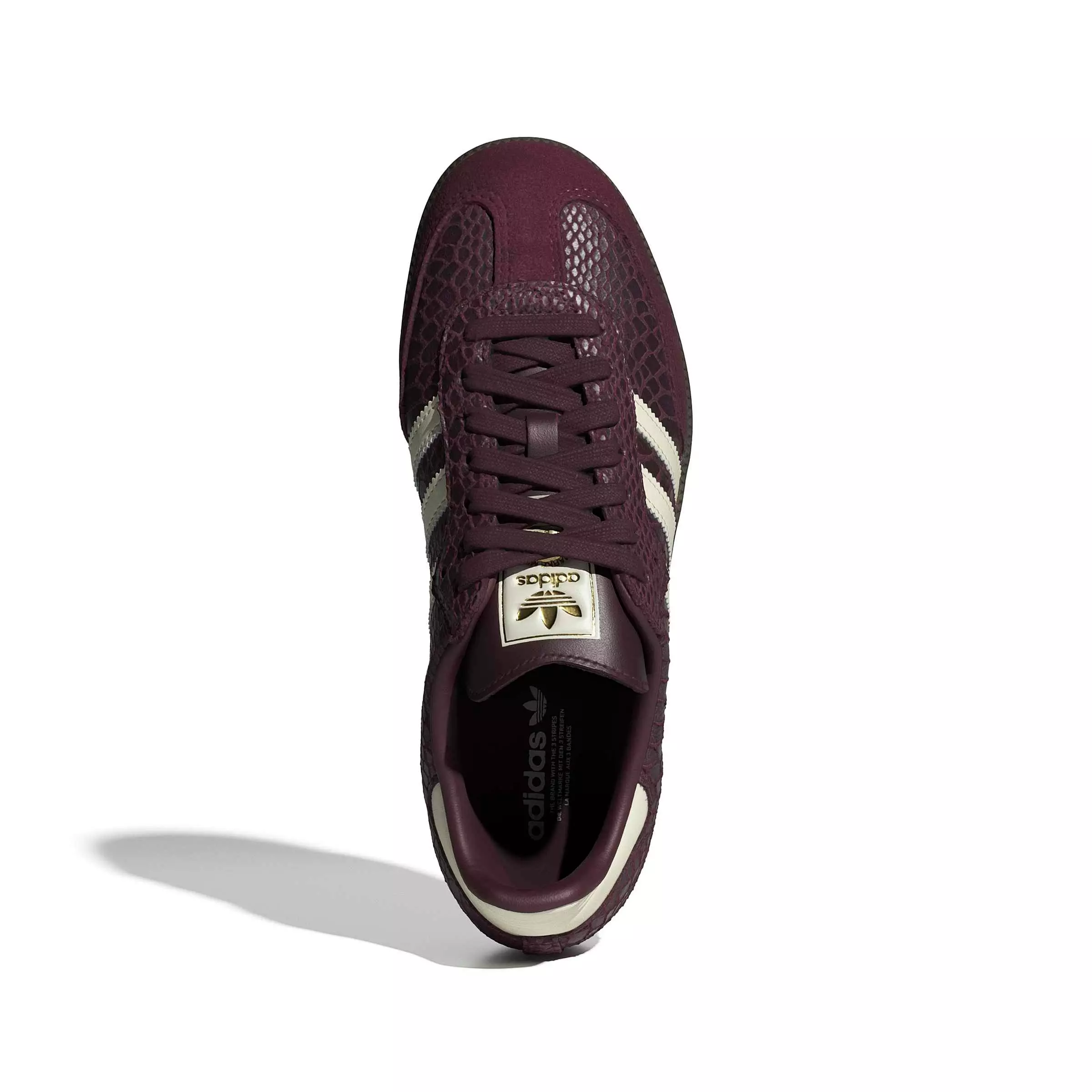 adidas Originals Samba OG "Maroon/Cream White/Gold Metallic" Women's Shoe - MAROON/CREAM/GOLD