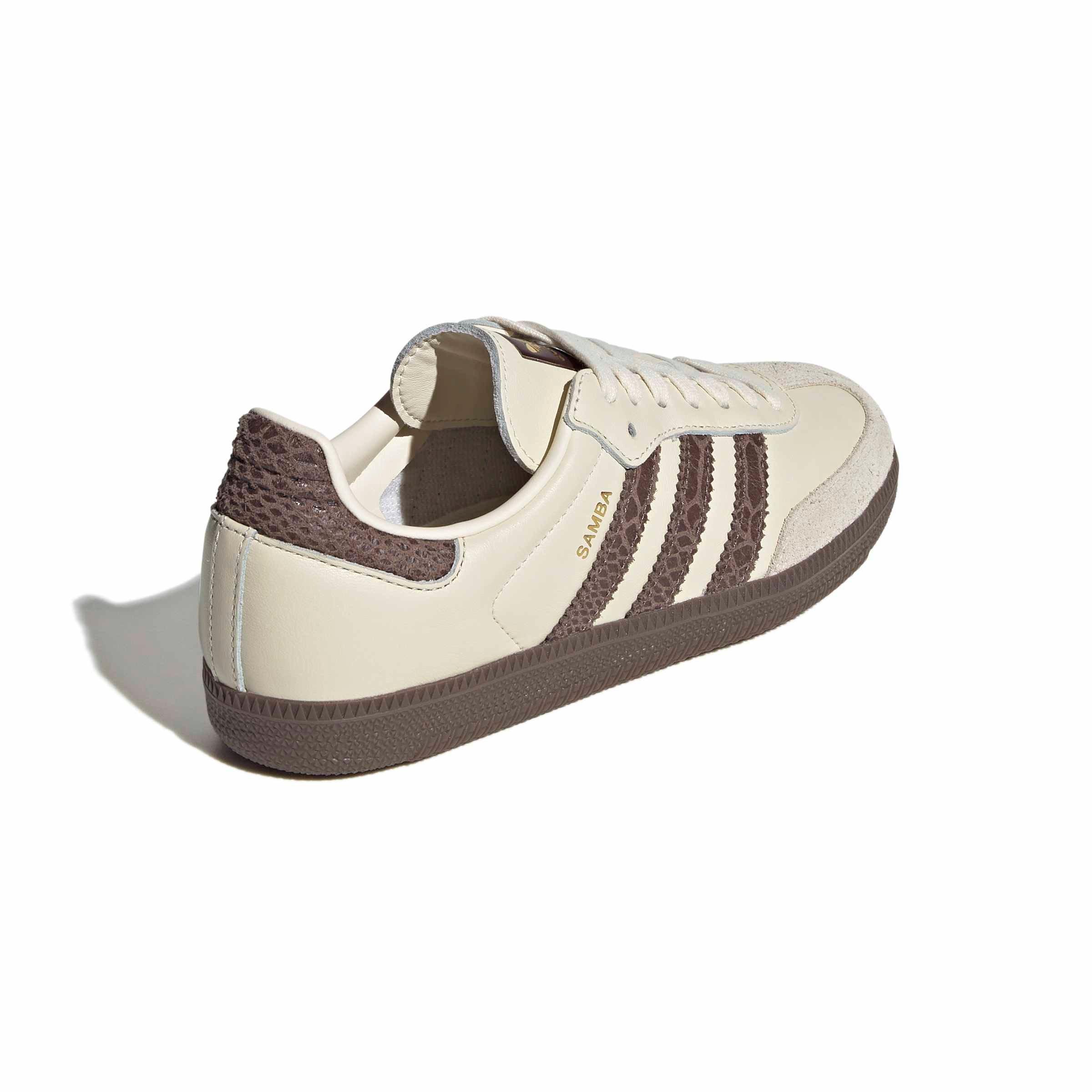 adidas Originals Samba OG "Cream White/Earth Strata/Maroon" Women's Shoe - CREAM/EARTH/MAROON Thumbnail View 4