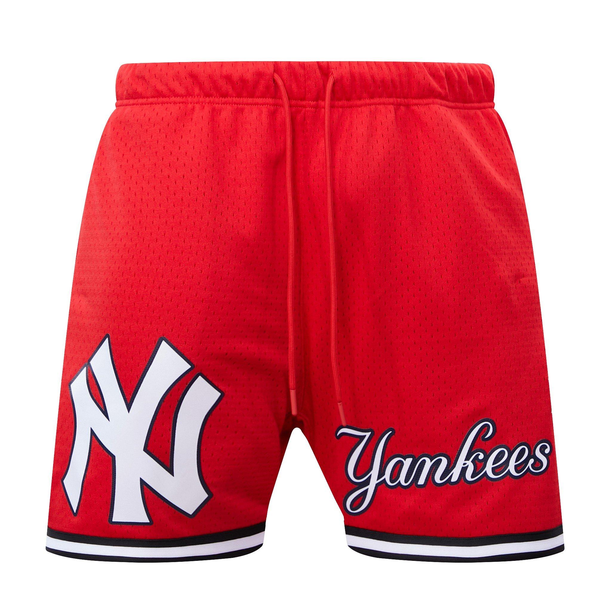 Pro Standard Men's MLB New York Yankees Logo Mesh Short - Red - RED