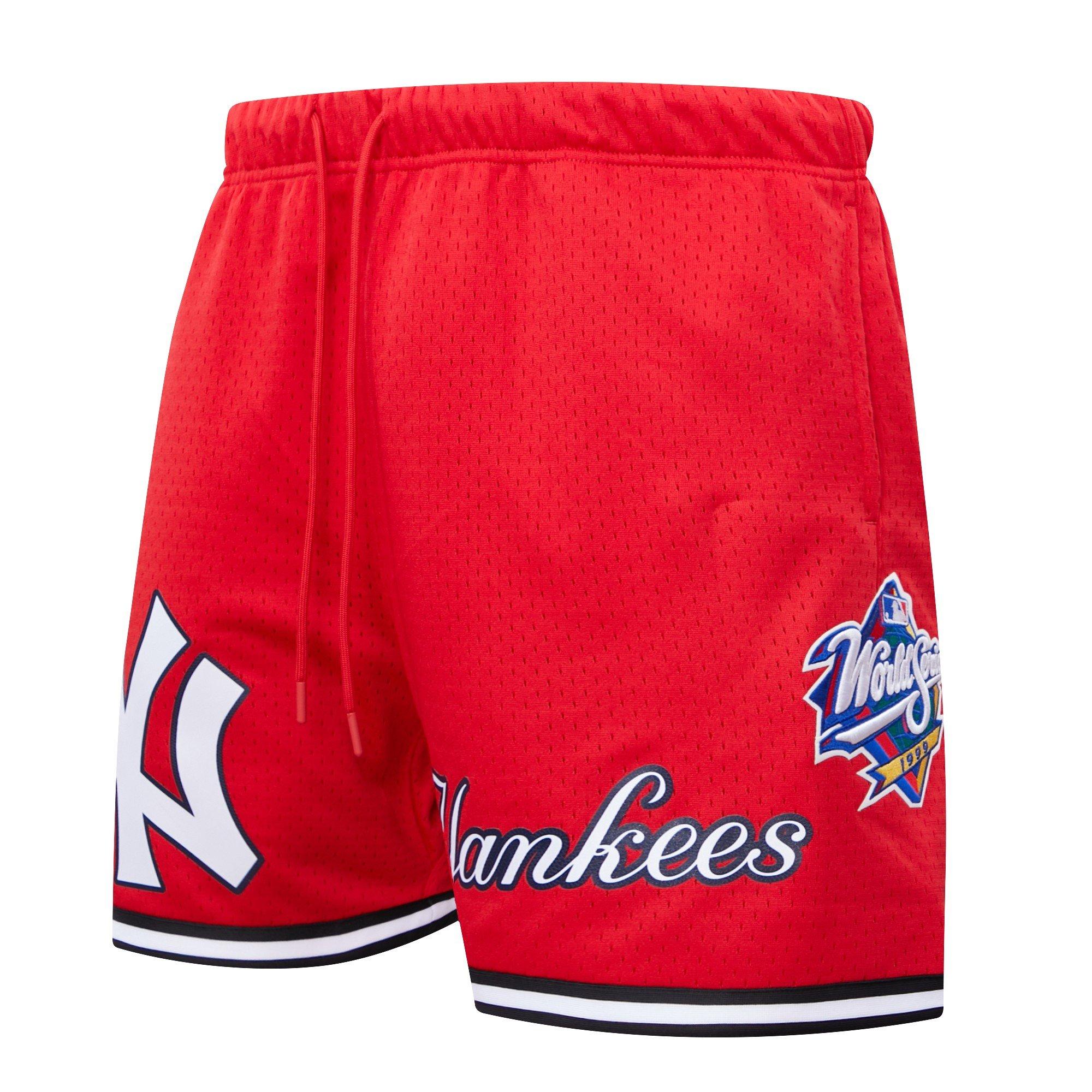 Pro Standard Men's MLB New York Yankees Logo Mesh Short - Red - RED