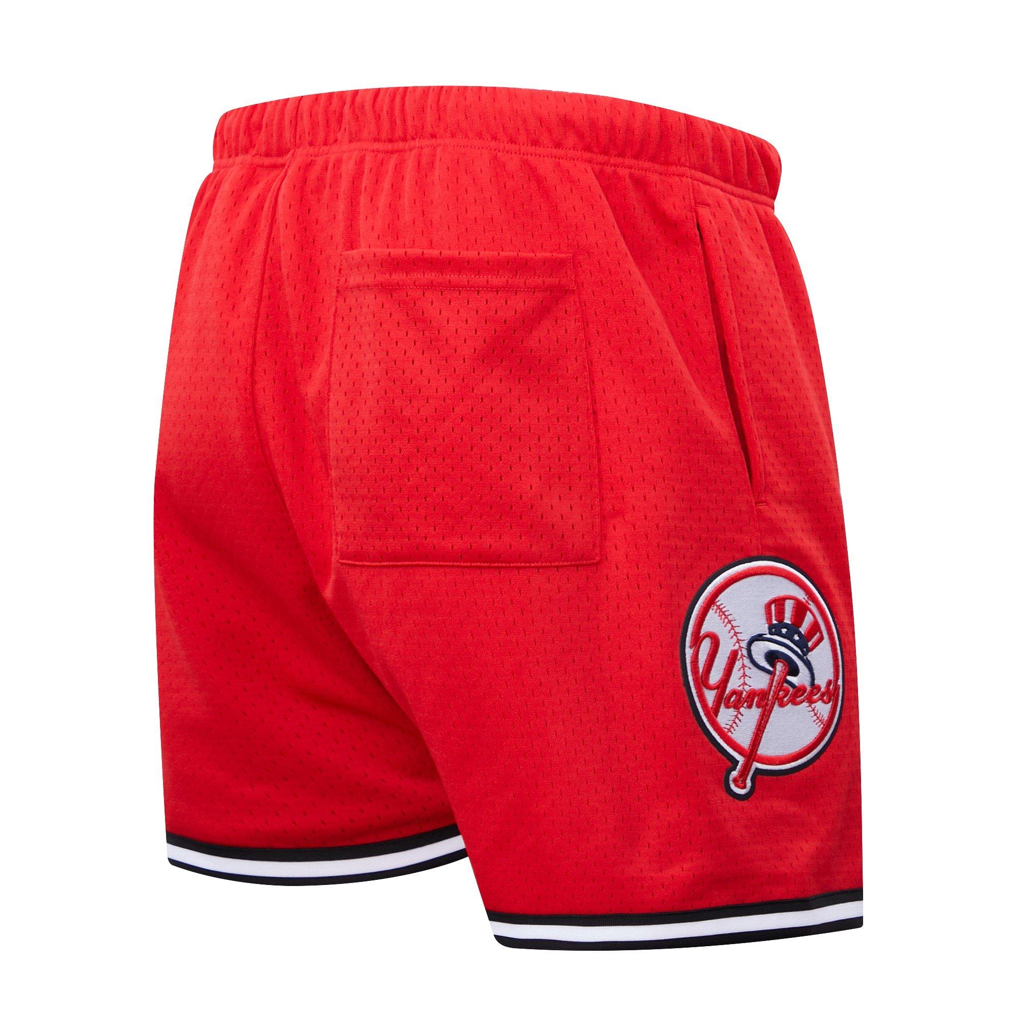 Pro Standard Men's MLB New York Yankees Logo Mesh Short - Red - RED