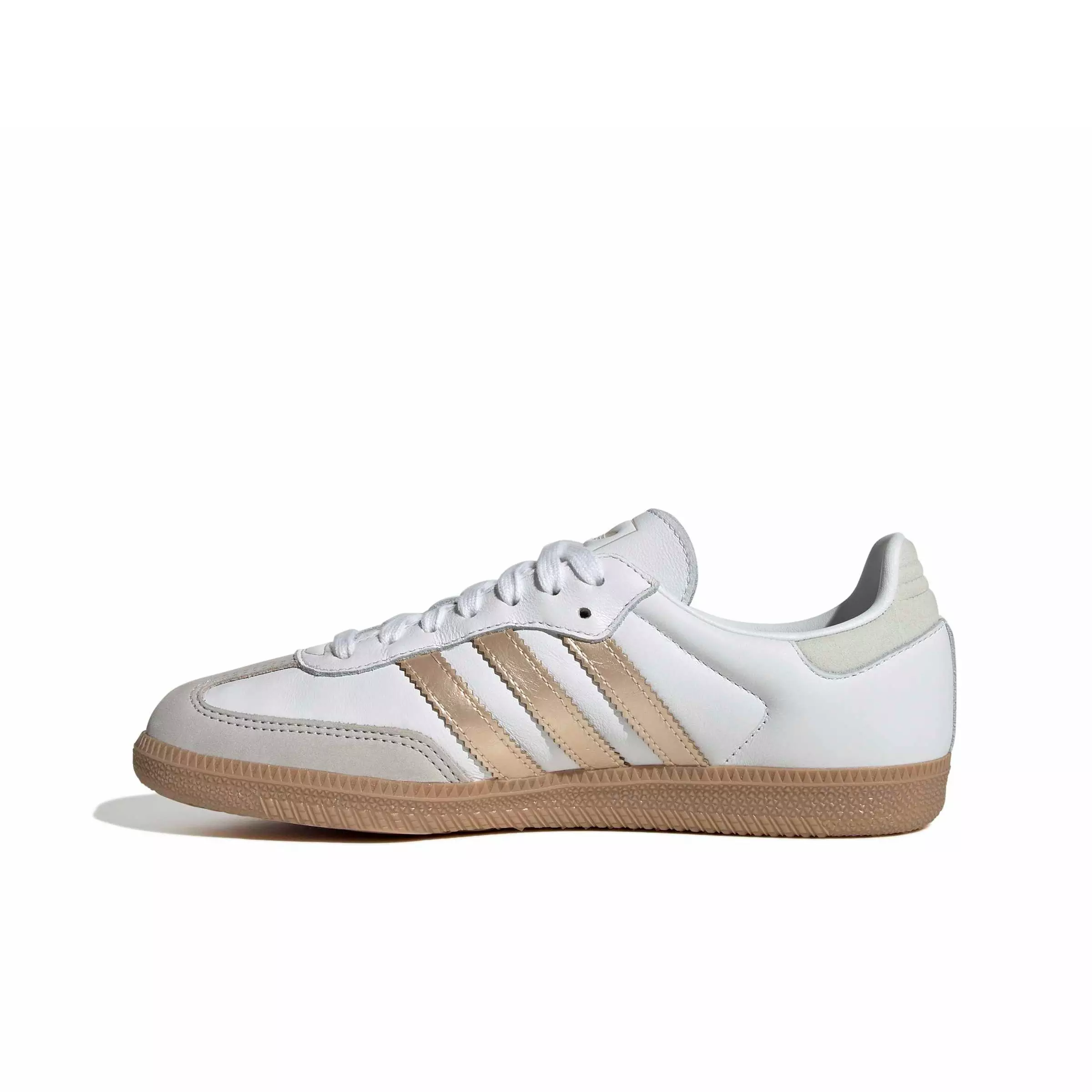 adidas Originals Samba OG "Ftwr White/Wonder Gold Metallic/Grey One" Women's Shoe - WHITE/GOLD/GREY