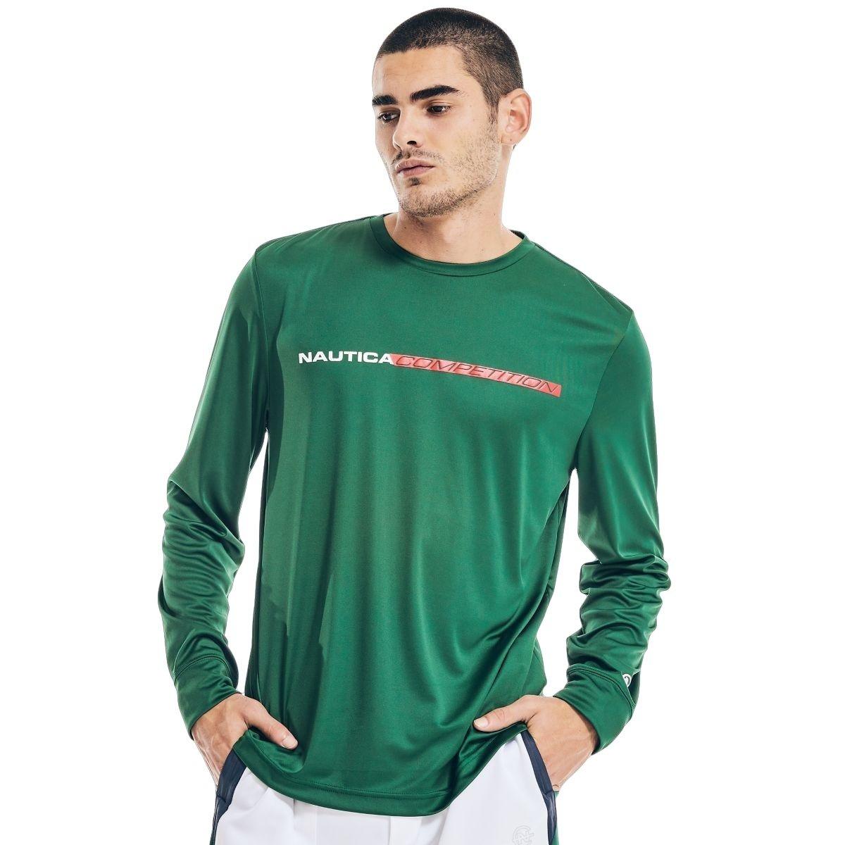 Nautica Mens Competition Sustainably Crafted Long-Sleeve T-Shirt :  : Clothing, Shoes & Accessories