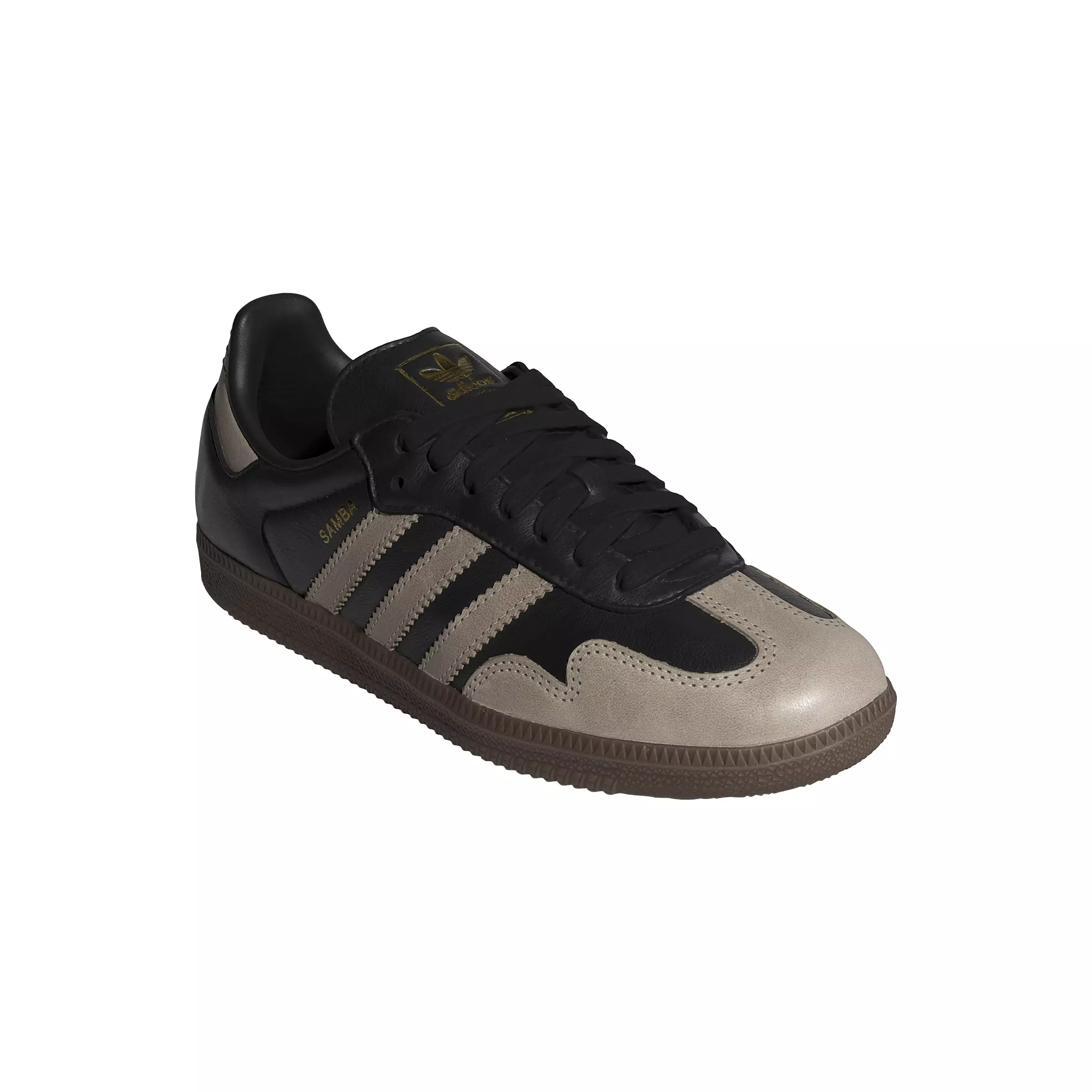 adidas Originals Samba OG "Core Black/Wonder Beige/Gold Metallic" Women's Shoe - BLACK/BEIGE/GOLD