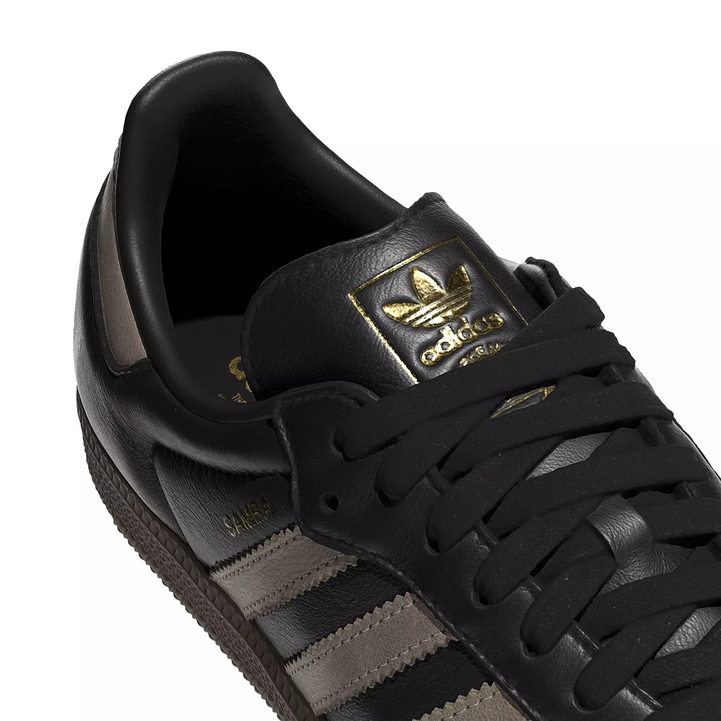adidas Originals Samba OG "Core Black/Wonder Beige/Gold Metallic" Women's Shoe - BLACK/BEIGE/GOLD