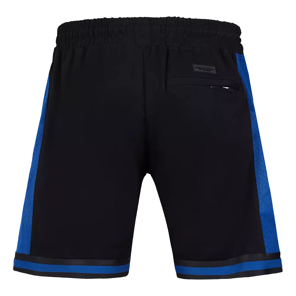 Pro Standard Men's MLB Los Angeles Dodgers Script Tail Double Knit 2.0 Short - Blue/Black - BLACK/BLUE