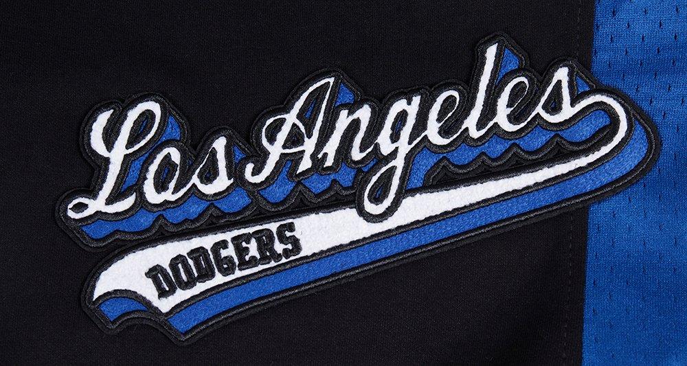 Pro Standard Men's MLB Los Angeles Dodgers Script Tail Double Knit 2.0 Short - Blue/Black - BLACK/BLUE