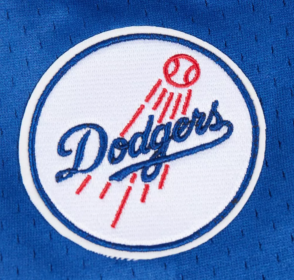 Pro Standard Men's MLB Los Angeles Dodgers Script Tail Double Knit 2.0 Short - Blue/Black - BLACK/BLUE