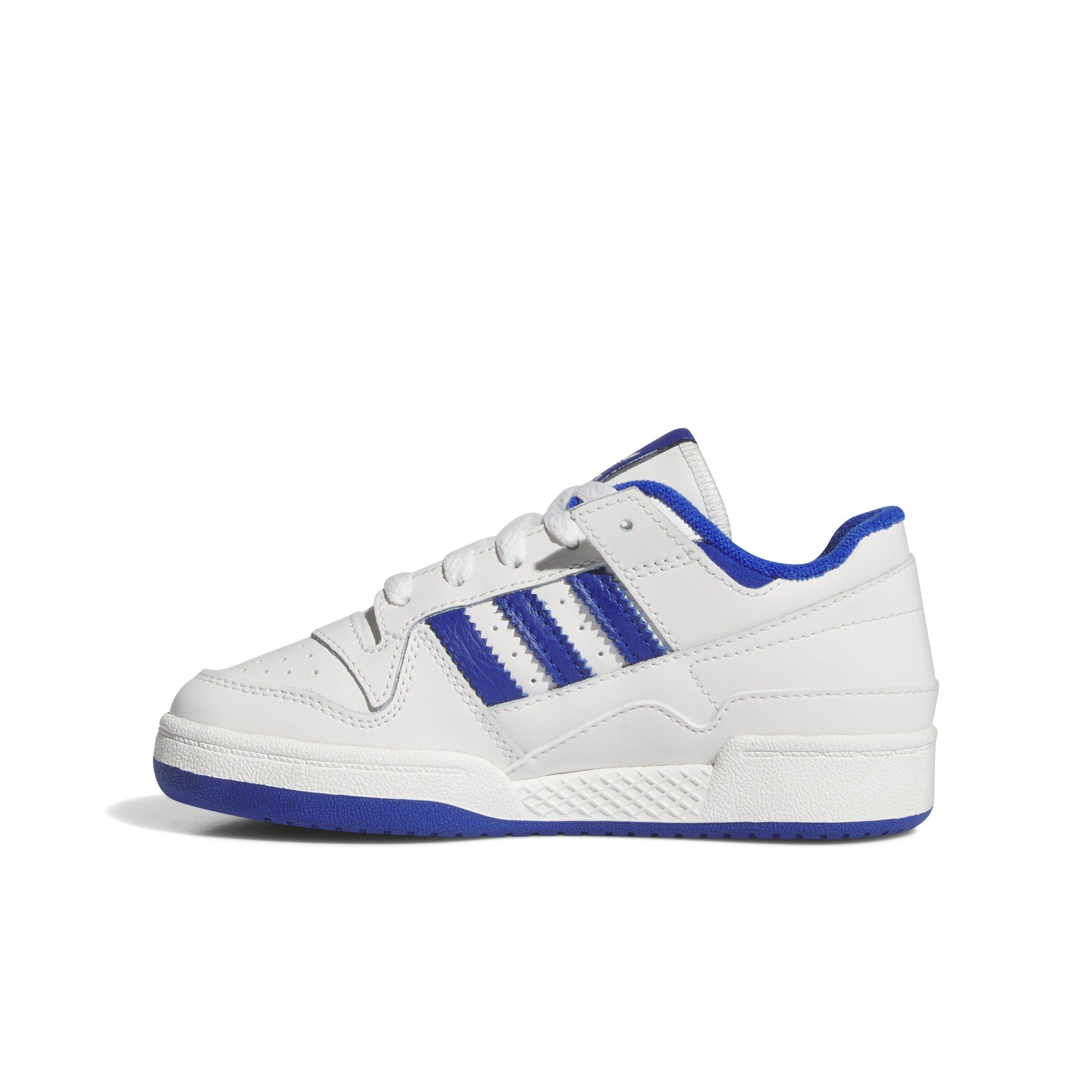 adidas Forum Low Classics Preschool Boys' "Core White/Team Royal Blue/Core White" Shoe