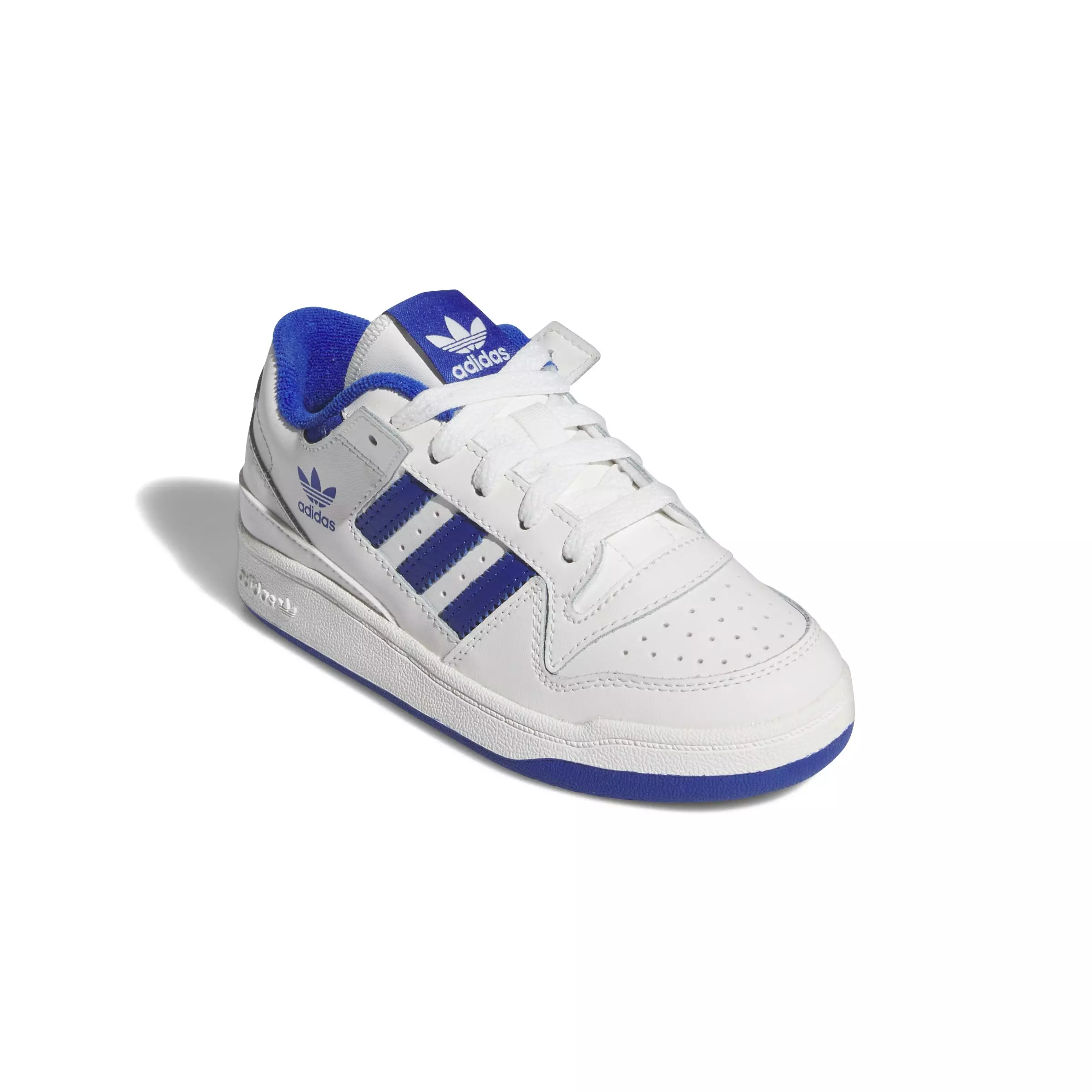 adidas Forum Low Classics "Core White/Team Royal Blue/Core White" Preschool Boys' Shoe - WHITE/BLUE/WHITE
