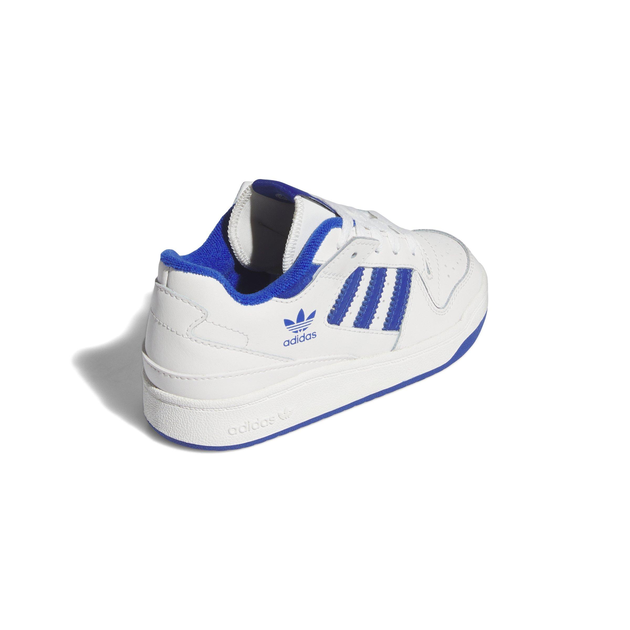 adidas Forum Low Classics Preschool Boys' "Core White/Team Royal Blue/Core White" Shoe