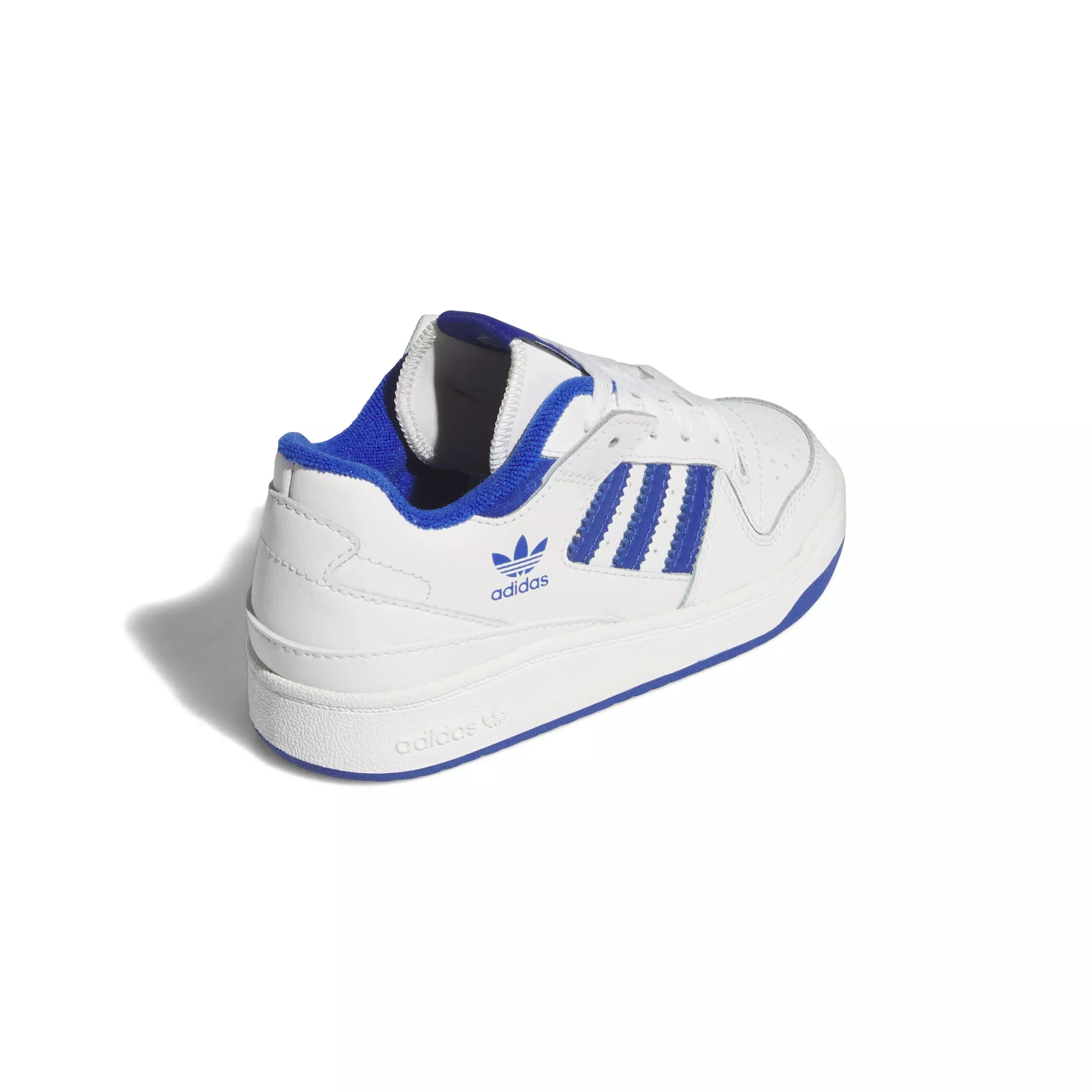 adidas Forum Low Classics "Core White/Team Royal Blue/Core White" Preschool Boys' Shoe - WHITE/BLUE/WHITE