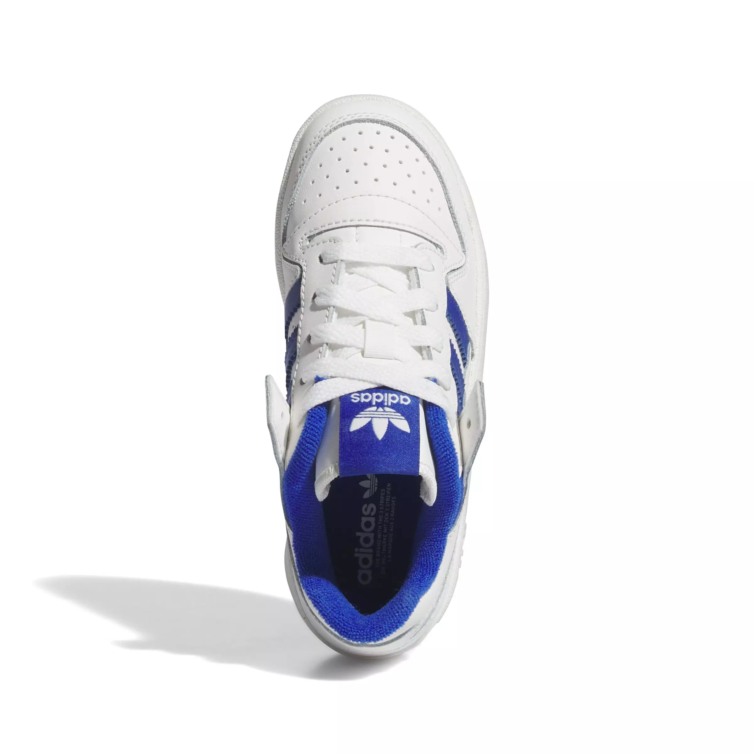 adidas Forum Low Classics "Core White/Team Royal Blue/Core White" Preschool Boys' Shoe - WHITE/BLUE/WHITE