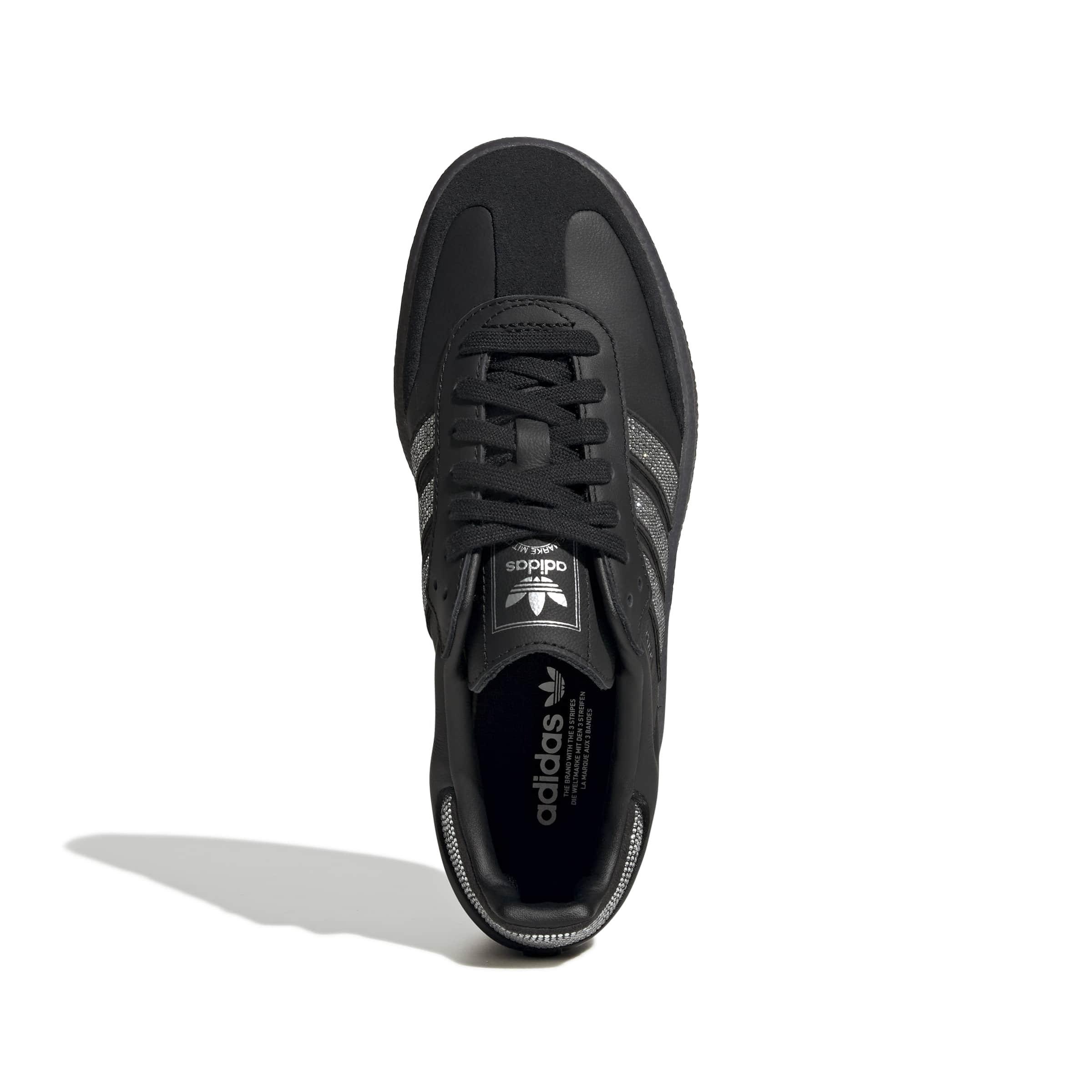 adidas Originals Sambae "Core Black/Silver Metallic/Gum 5 Rhinestone" Women's Shoe - BLACK/SILVER/GUM Thumbnail View 5