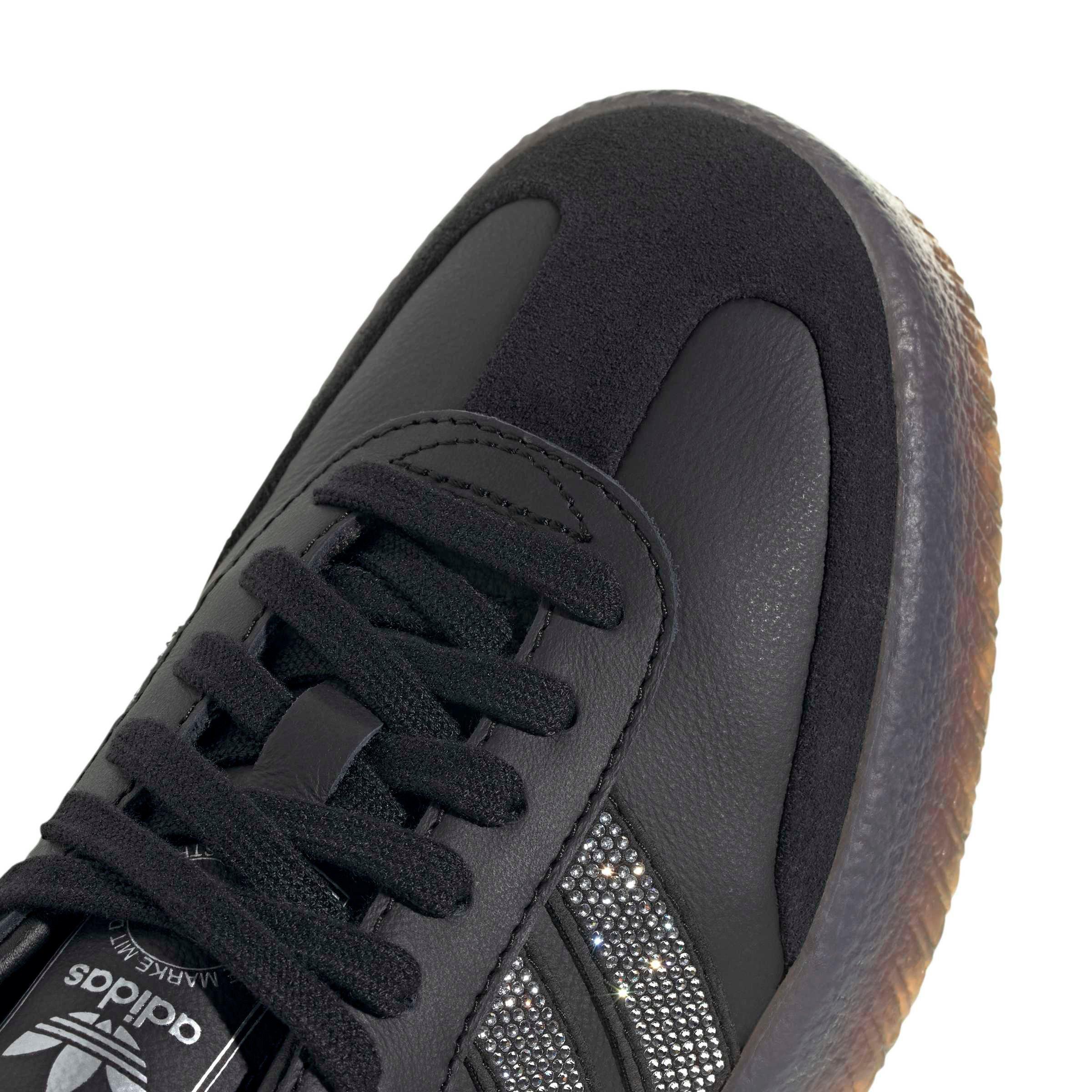 adidas Originals Sambae "Core Black/Silver Metallic/Gum 5 Rhinestone" Women's Shoe - BLACK/SILVER/GUM Thumbnail View 8