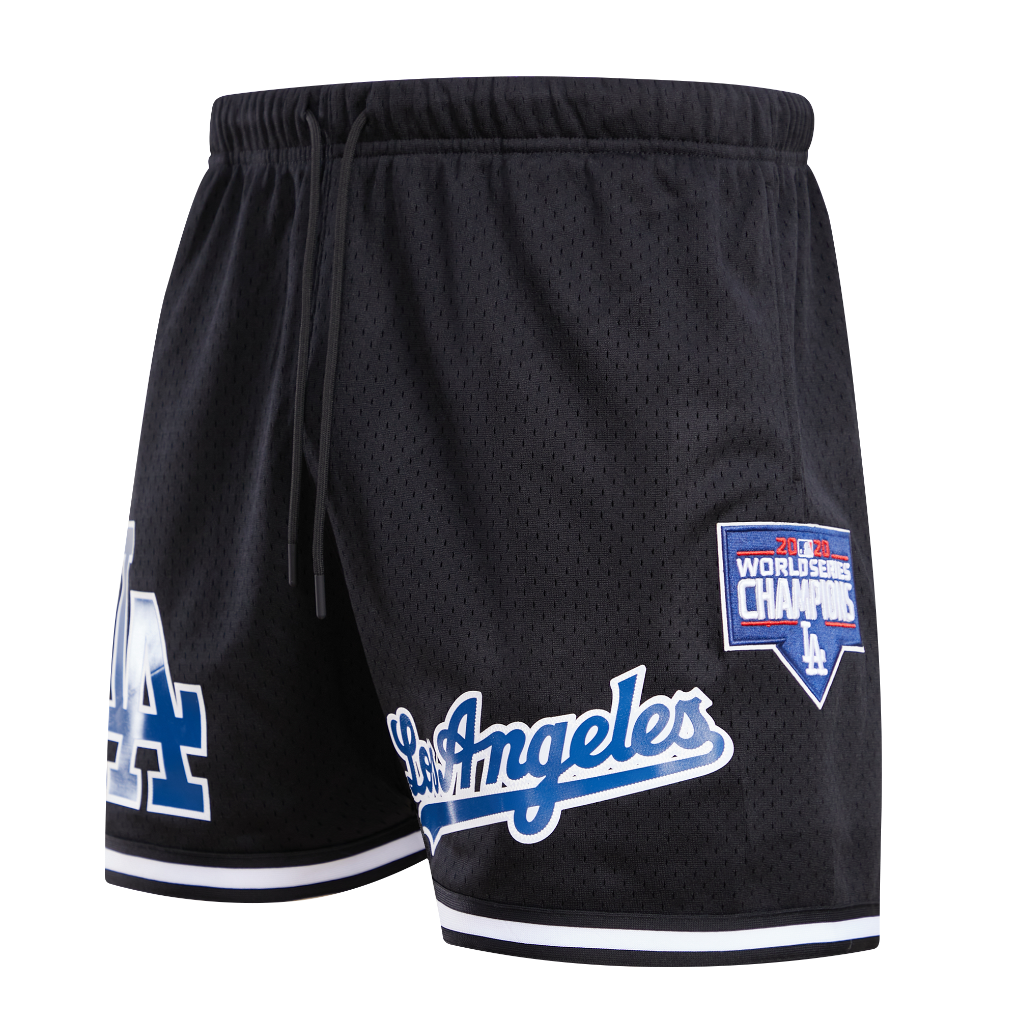 Pro Standard Men's MLB Los Angeles Dodgers Logo Mesh Short - Black - BLACK
