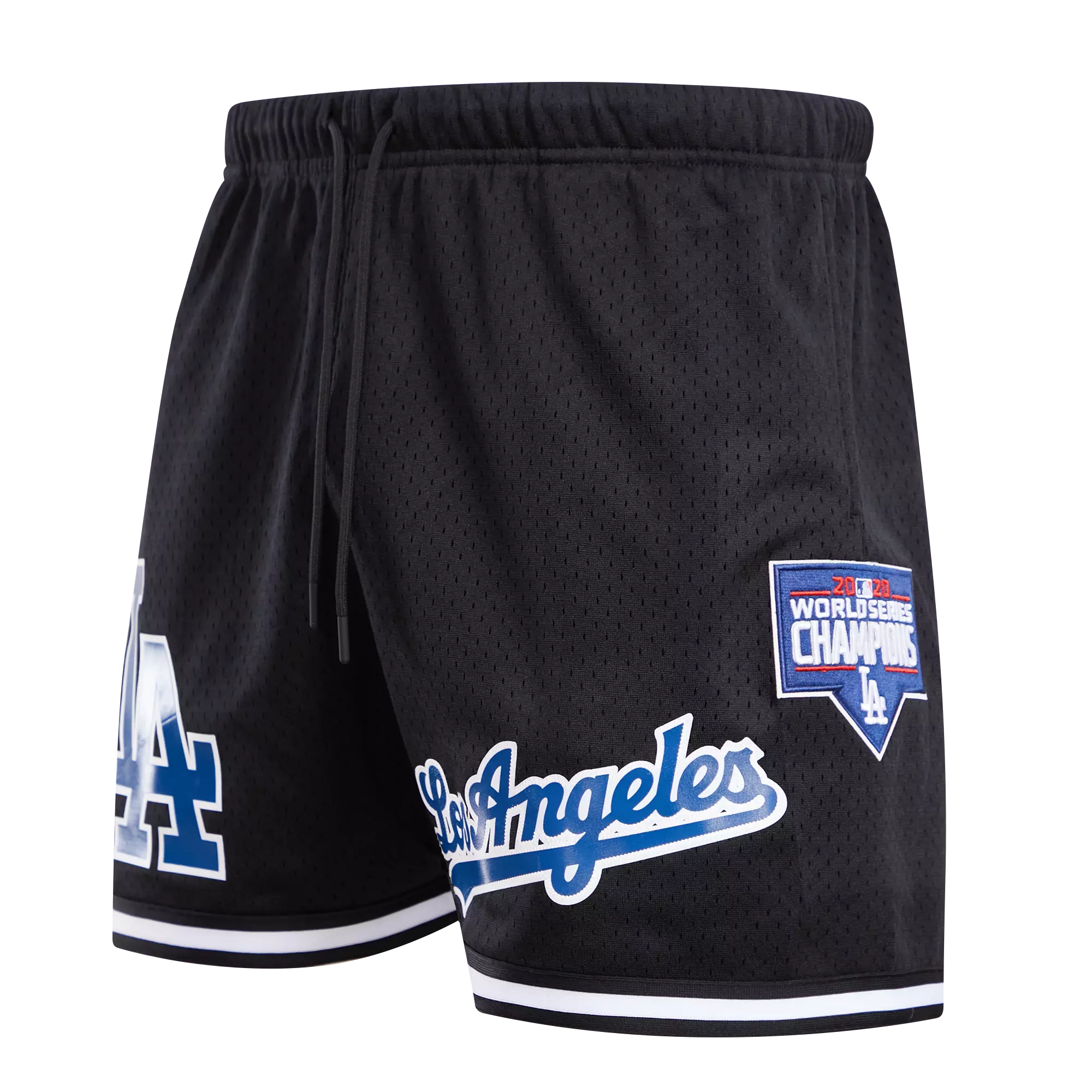 Pro Standard Men's MLB Los Angeles Dodgers Logo Mesh Short - Black - BLACK